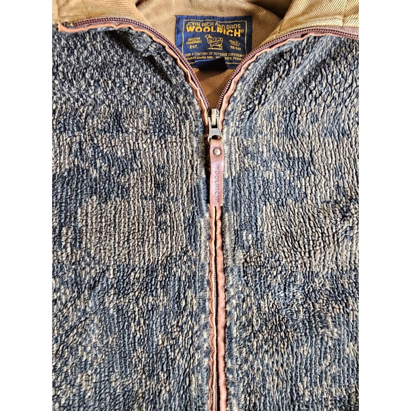 Vintage VINTAGE Woolrich Jacket Brown Fleece Hooded Full Zip Womens L Size L / US 10 / IT 46 - 5 Thumbnail
