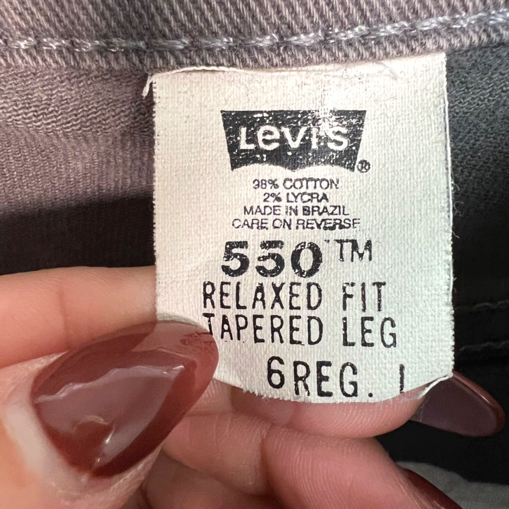 Levi's VINTAGE Levis 550 Jeans Womens Size 6 Relaxed Fit Tapered Leg Brown Cotton Blend Casual Size 28" / US 6 / IT 42 - 3 Thumbnail