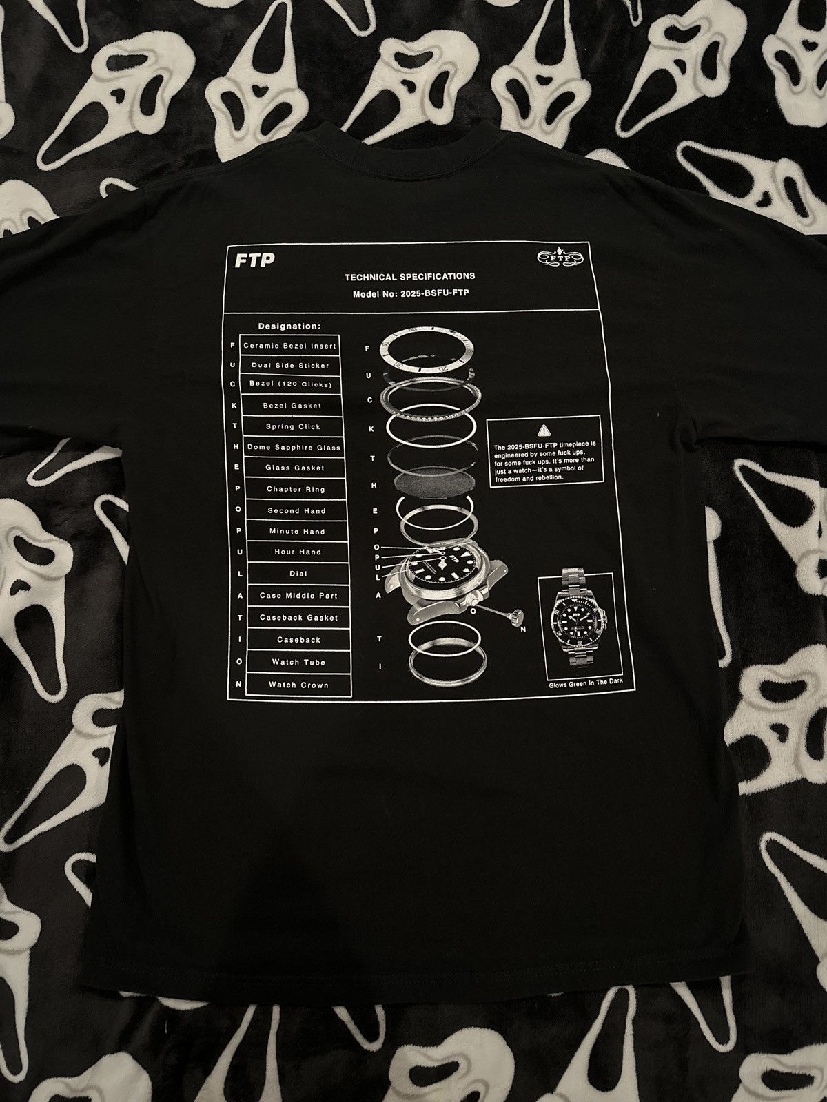 Fuck The Population FTP Technical Specs Watch Tee Size US L / EU 52-54 / 3 - 1 Thumbnail
