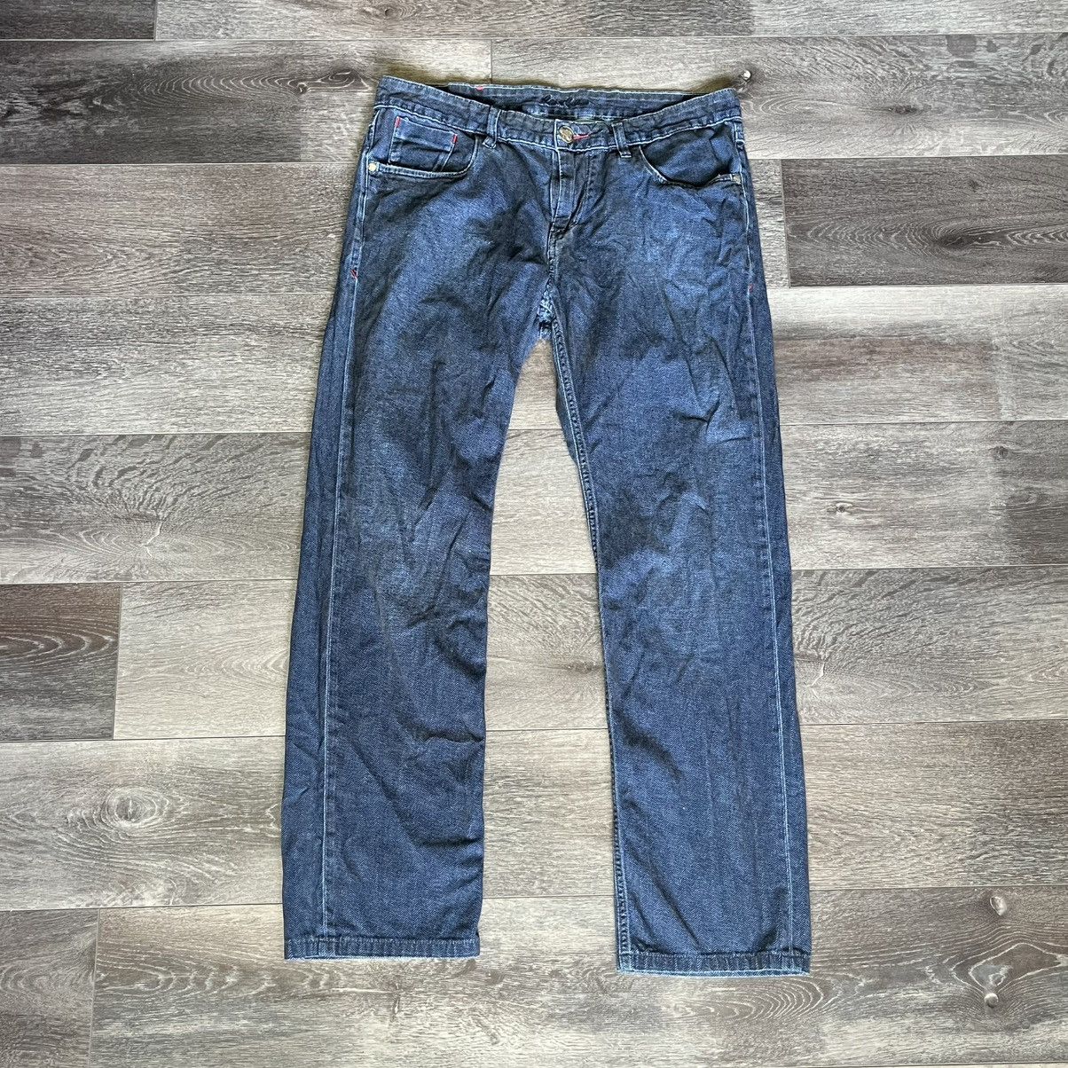 Robert Graham Vintage Robert Graham Slim Jim Washed Blue Denim Jeans 33x30 Size US 33 - 2 Thumbnail