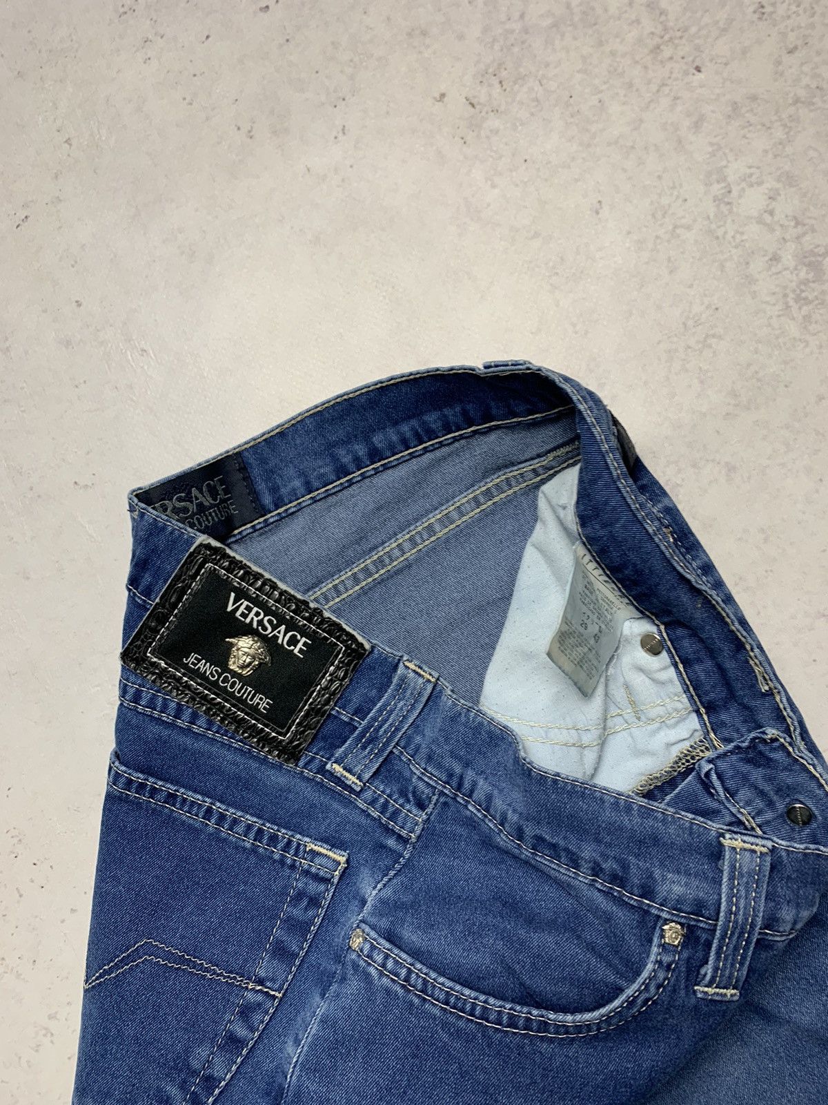 Versace × Vintage Vintage Versace Medusa Baggy Jeans Y2K 31 Size US 31 - 5 Thumbnail