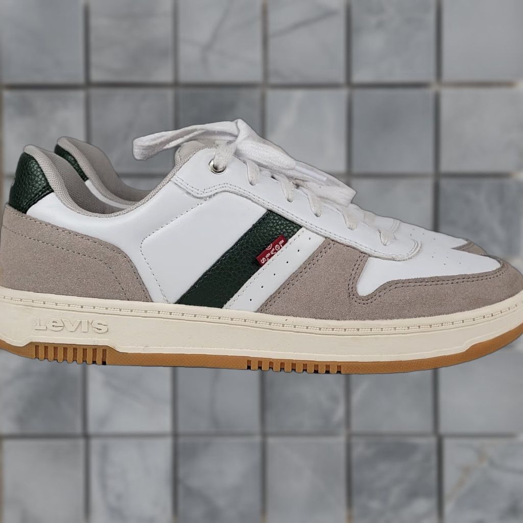 Vintage LEVIS Drive Low Athletic Trainers Sneakers Men SH9 MOES White/Cappuccino Size 9M Size US 8 / EU 41 - 1 Thumbnail