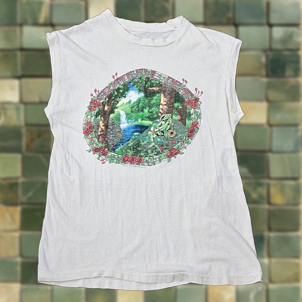 Vintage Mens VTG 1980s Sleeveless Grateful Dead 1984 Summer Tour Sz M TShirt 80s T-Shirt Size US M / EU 48-50 / 2 - 1 Thumbnail