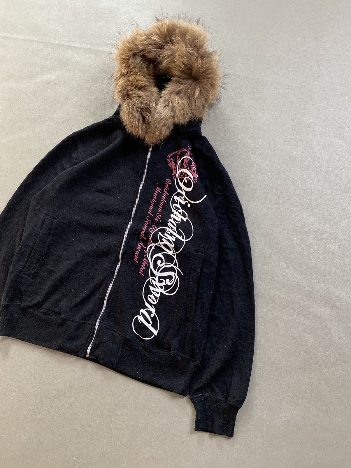 If Six Was Nine × Japanese Brand × Le Grande Bleu (L.G.B.) Beaumere Aristocratic Cross Poem Fur Hoodie Size US M / EU 48-50 / 2 - 3 Thumbnail
