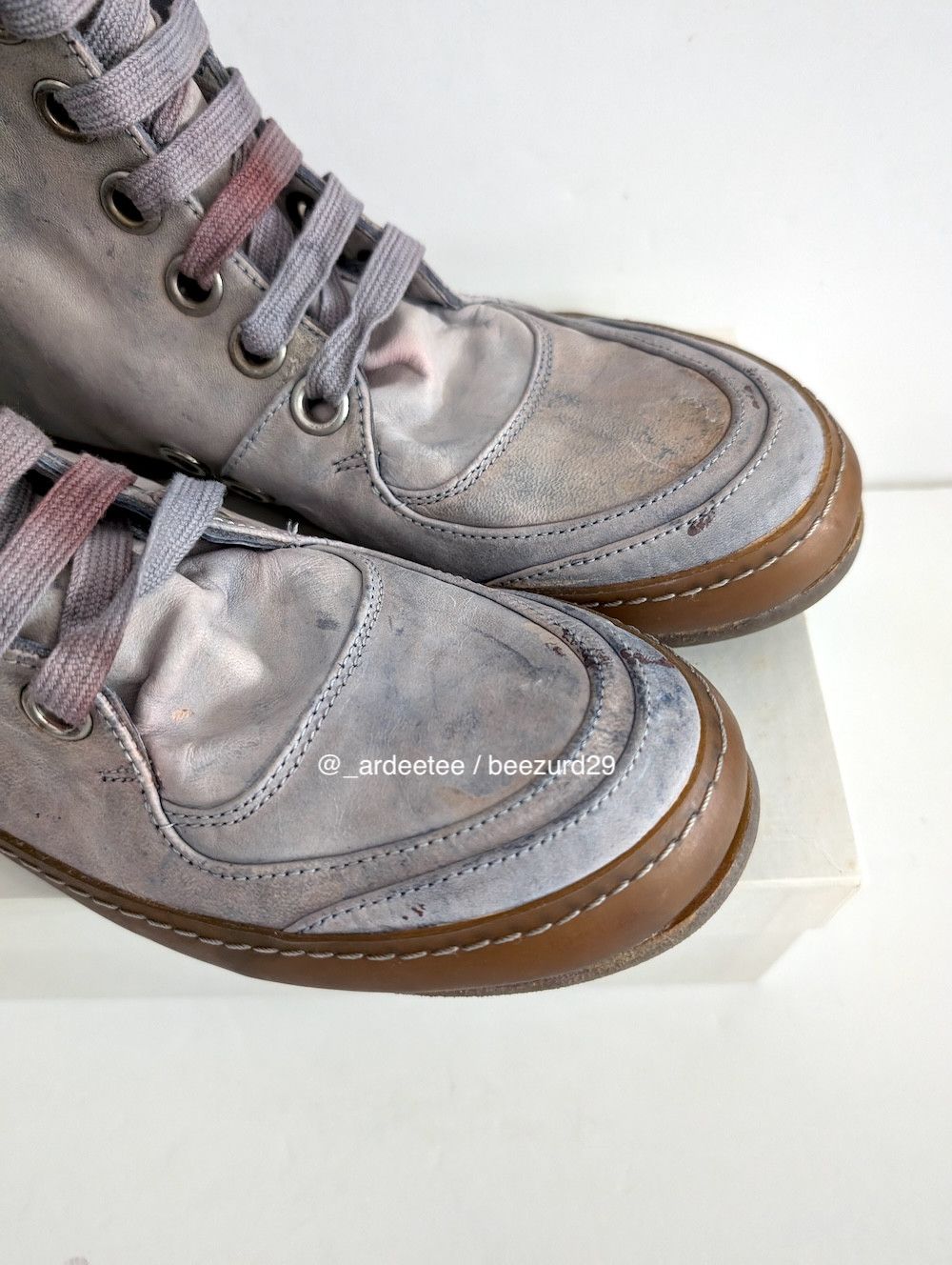 A1923 *NEW* INDIGO OIL CAVALLO HIGH SNEAKERS Size US 8 / IT 38 - 2 Thumbnail