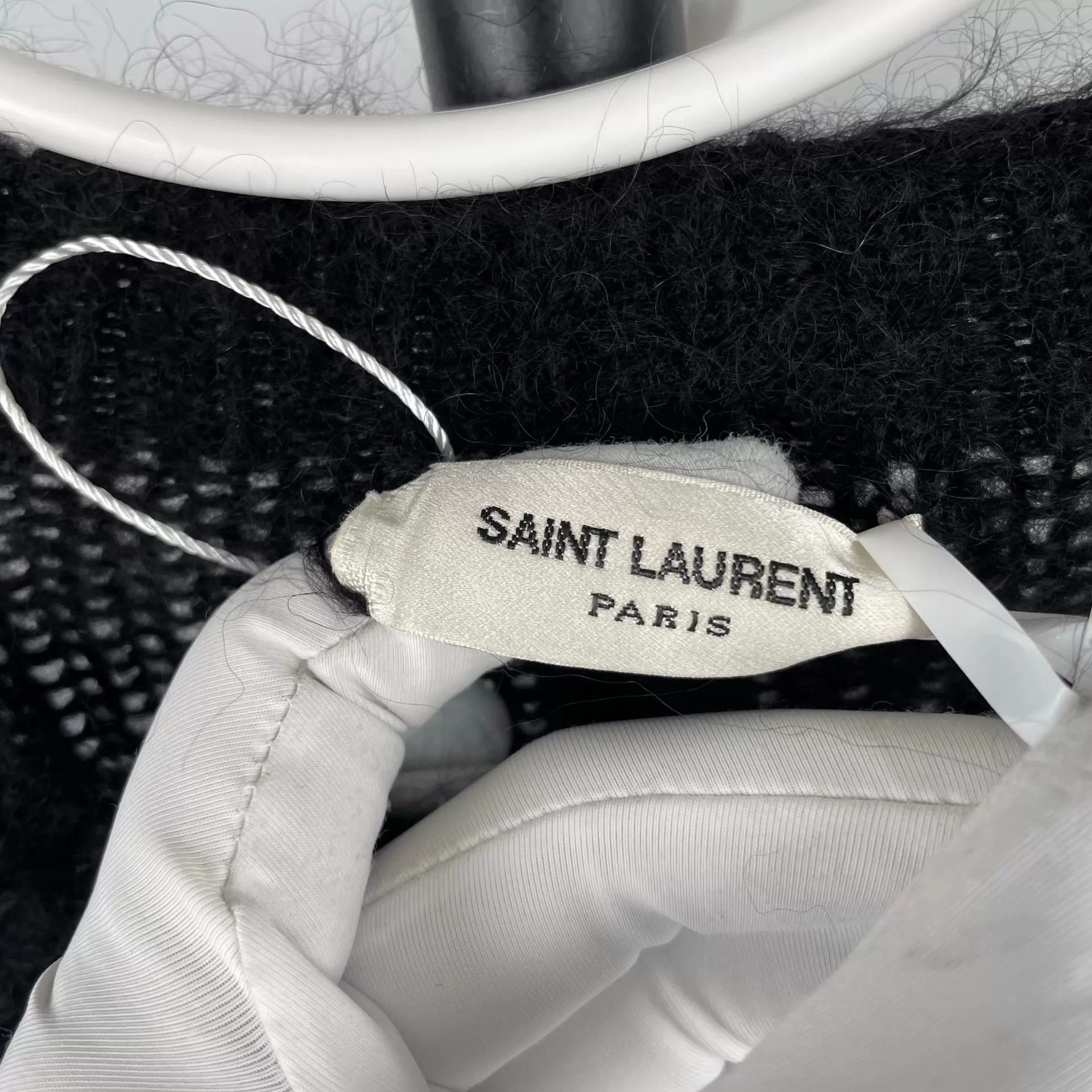 Yves Saint Laurent YSL Black Sweater M260429CYX6F01 Size M / US 6-8 / IT 42-44 - 7 Thumbnail