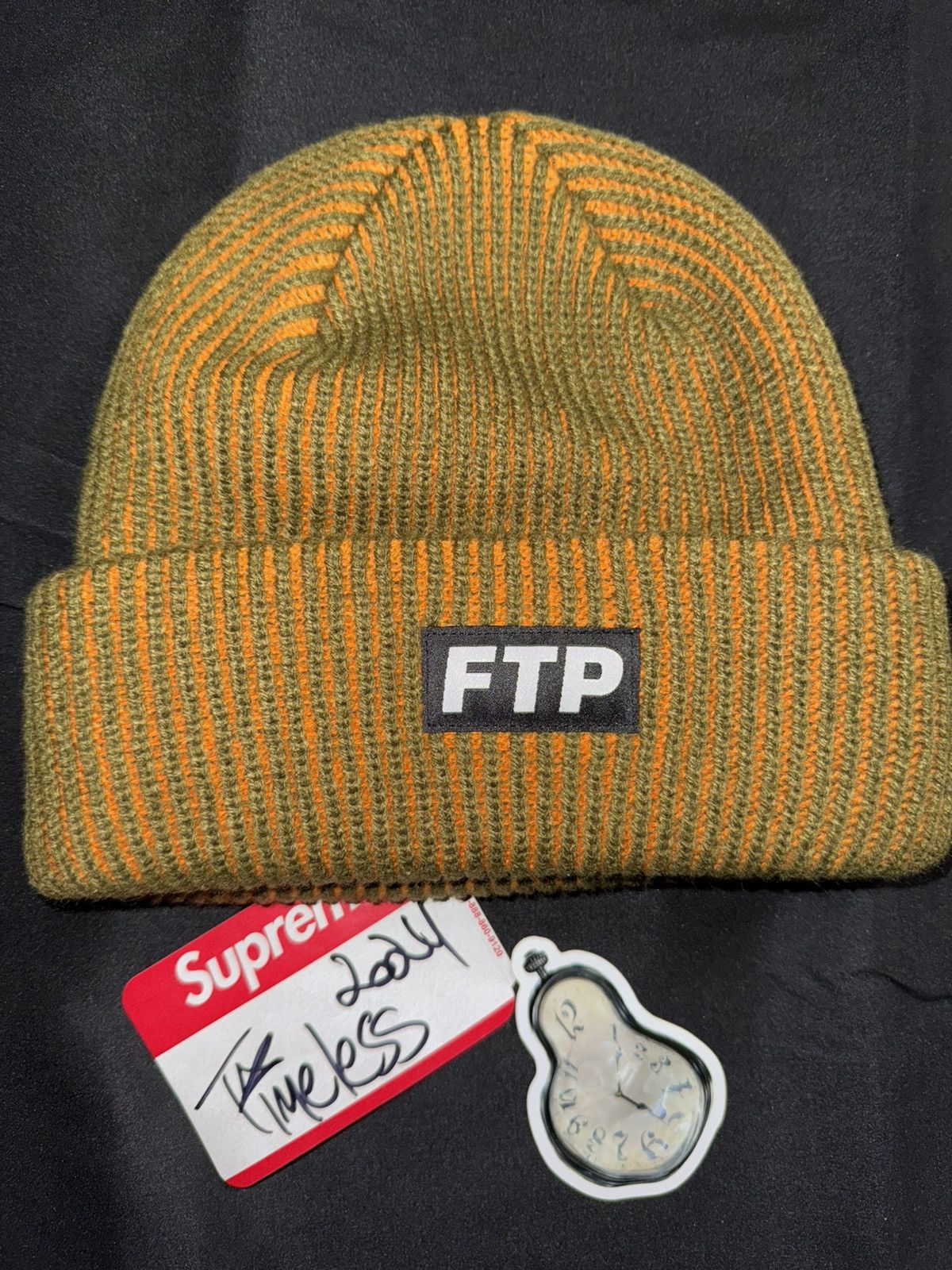 Fuck The Population Fuck The Population 2 TONE LOGO BEANIE Size ONE SIZE - 3 Thumbnail