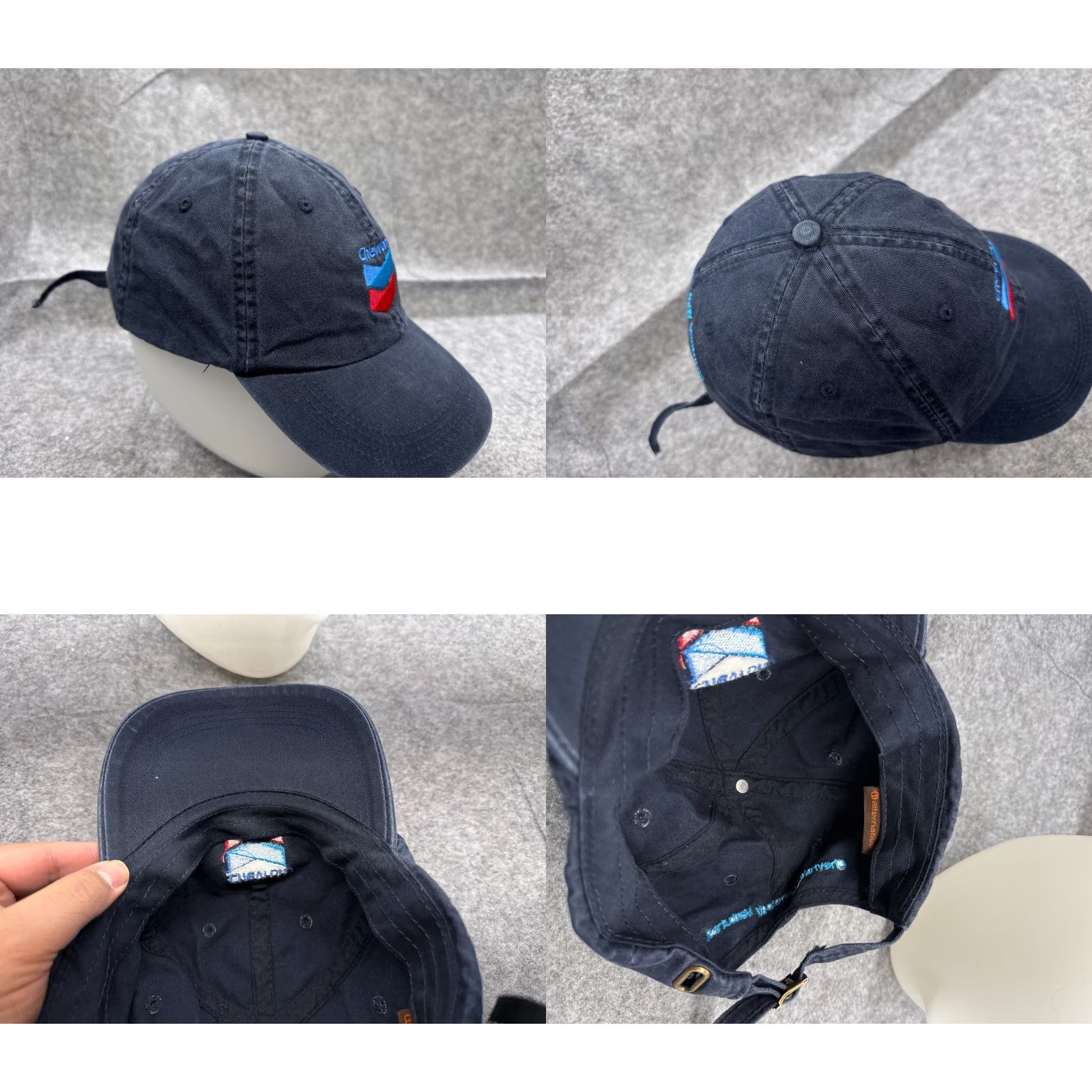IDEA Ideal Chevron Hat Cap Snap Back One Size Blue Cotton Twill Baseball Cap Logo Adjustable Men Casual Everyday Standards Size ONE SIZE - 8 Thumbnail