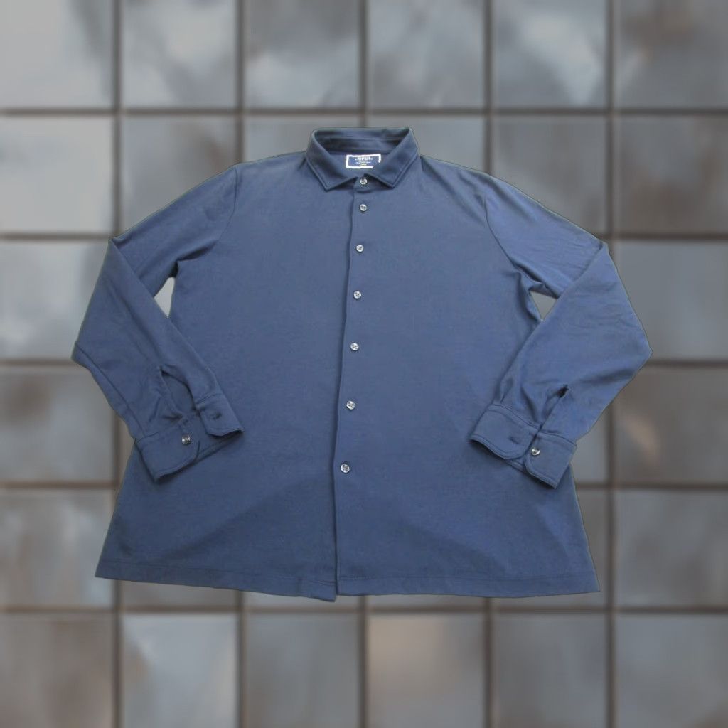 Charles Tyrwhitt Charles Tyrwhitt Shirt Mens Large Navy Blue Long Sleeve Button Front Cotton Size US L / EU 52-54 / 3 - 1 Thumbnail