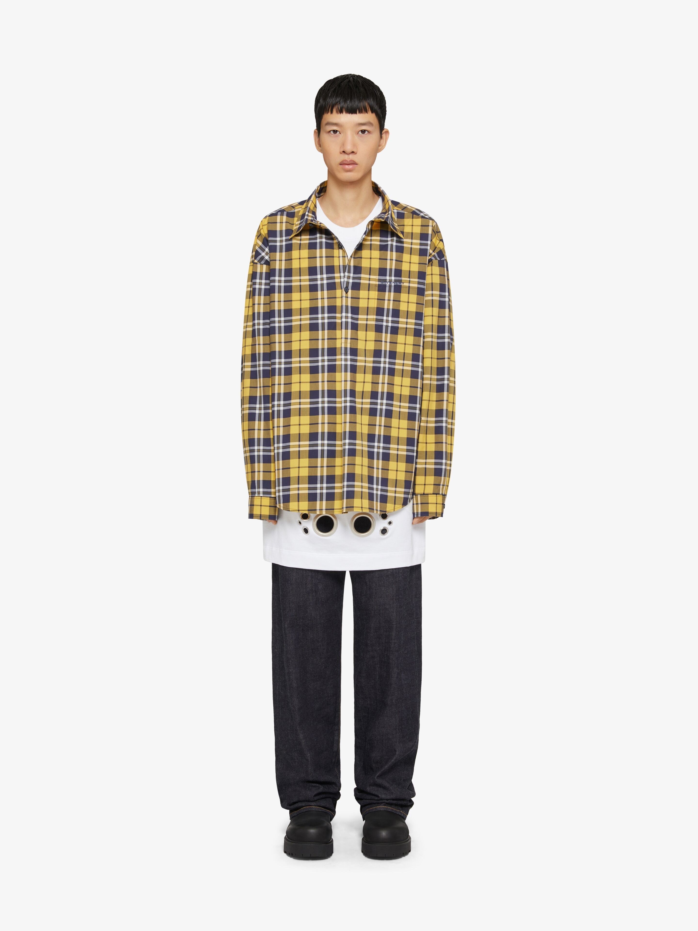 Givenchy o1w1db10325 Smock Long Sleeve Shirt in Dark Yellow Size US XXL / EU 58 / 5 - 3 Thumbnail