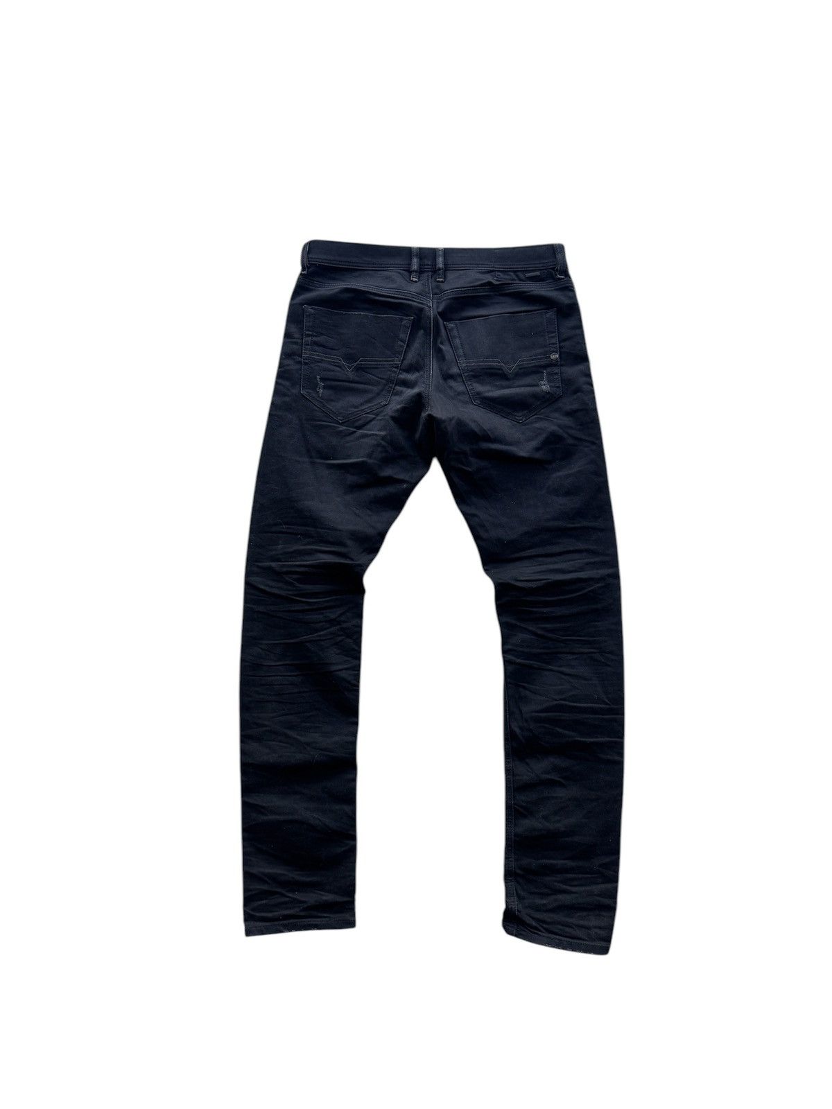 Diesel × Diesel Black Gold Diesel Tepphar Slim Carrot 0666Q Stretch Black Jeans Size US 31 - 5 Thumbnail