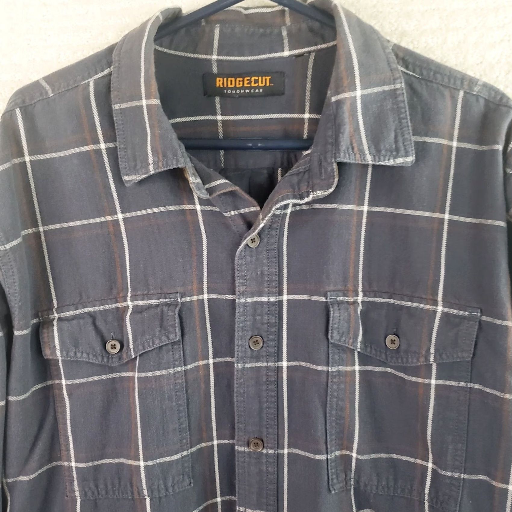 Vintage VINTAGE Ridgecut Toughwear Shirt Men XL Canvas Windowpane Elbow Pads Workwear Utility Size US XL / EU 56 / 4 - 3 Thumbnail