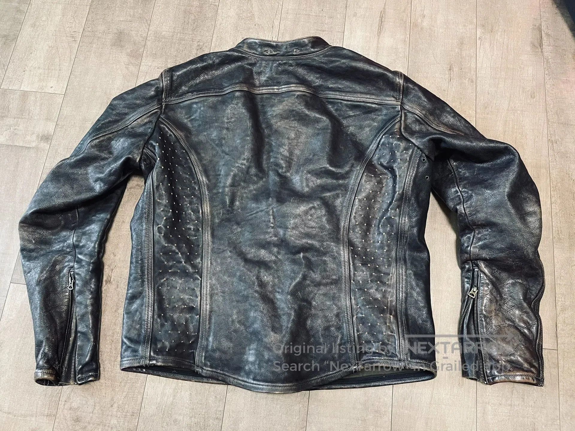 Thedi Thedi Limited Distressed Leather Moto Jacket. Size US XXL / EU 58 / 5 - 8 Thumbnail