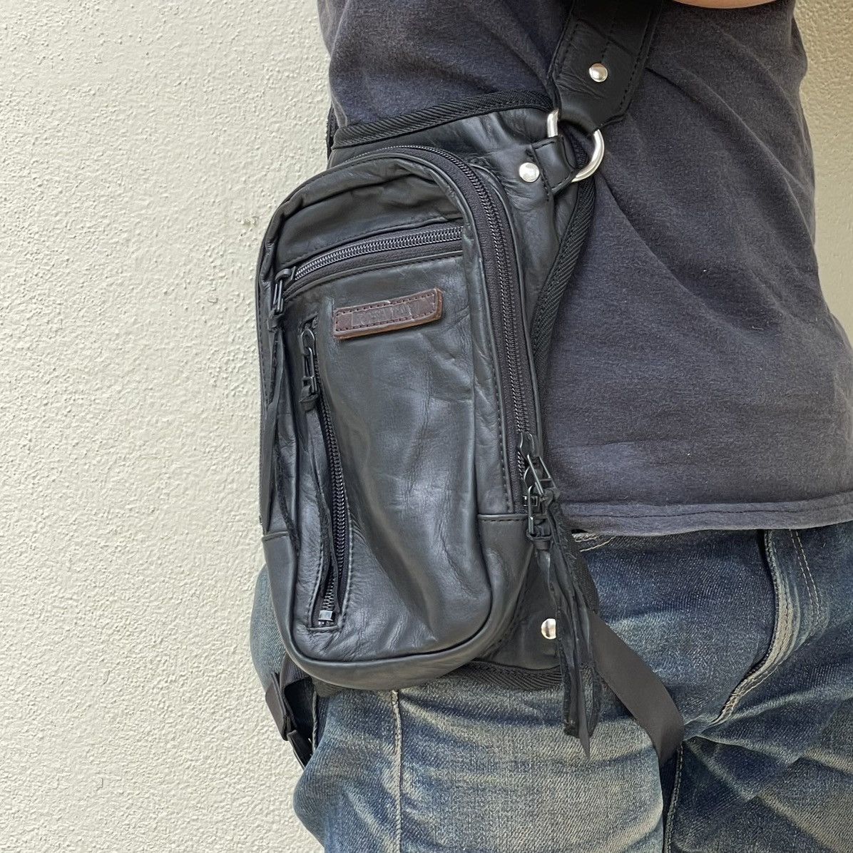Japanese Brand RUSHITANI TACTICAL 2 WAY LEATHER LEG BAG Size ONE SIZE - 14 Thumbnail