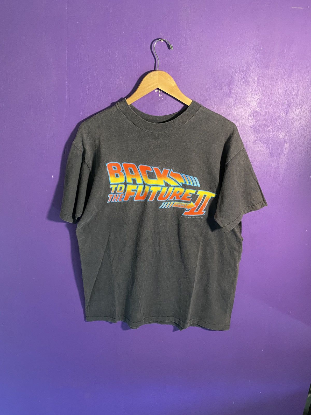 Vintage 1989 Back to the future 2 faded movie tee