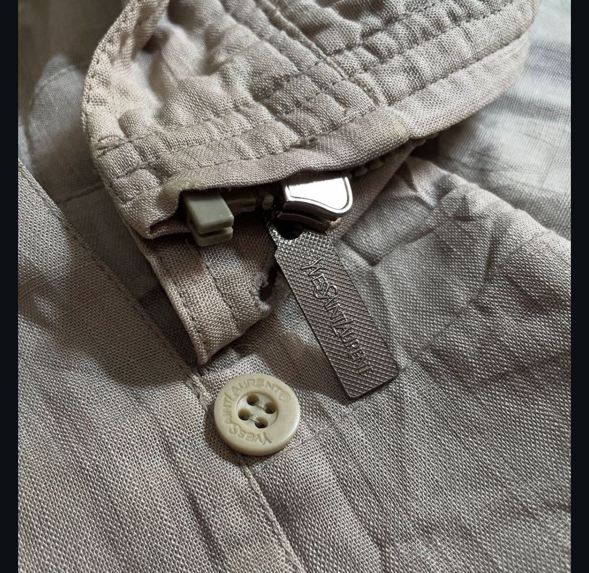Yves Saint Laurent 1990s Yves Saint Laurent YSL Linen Jacket Size US L / EU 52-54 / 3 - 4 Thumbnail
