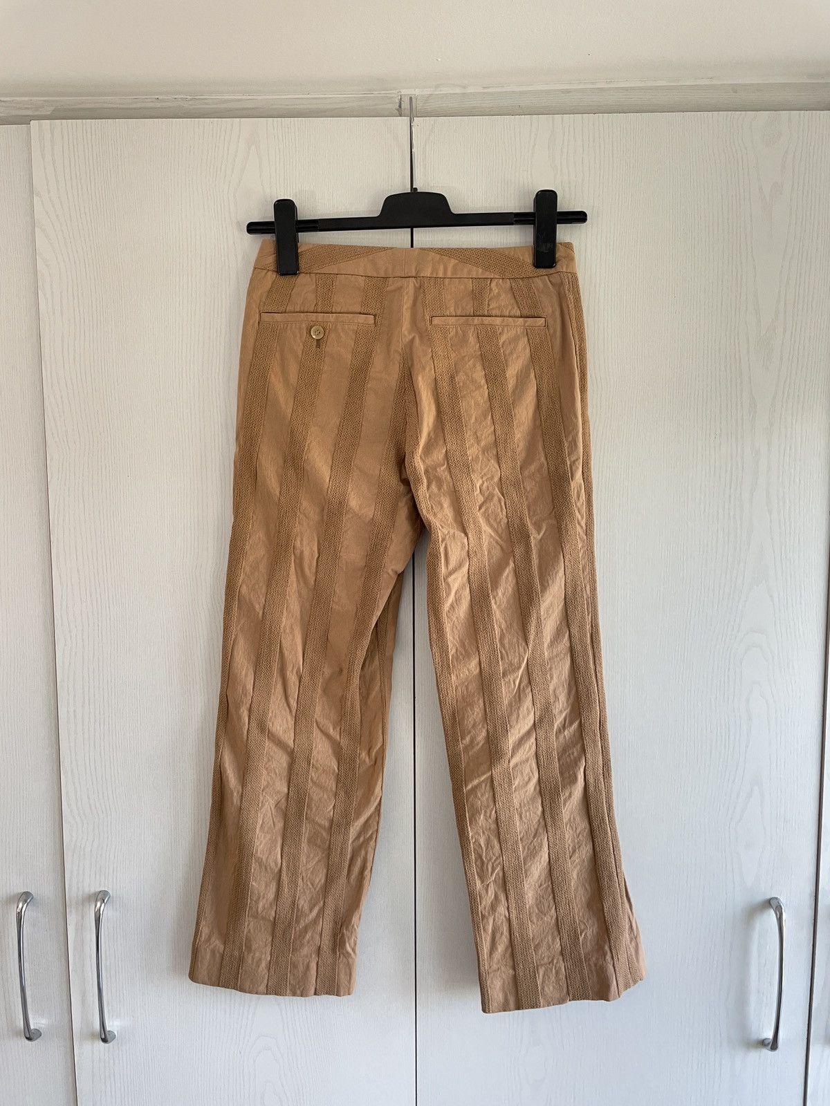 Issey Miyake Issey Miyake Textured Wide-Leg Cropped Trousers Size 29" - 2 Thumbnail