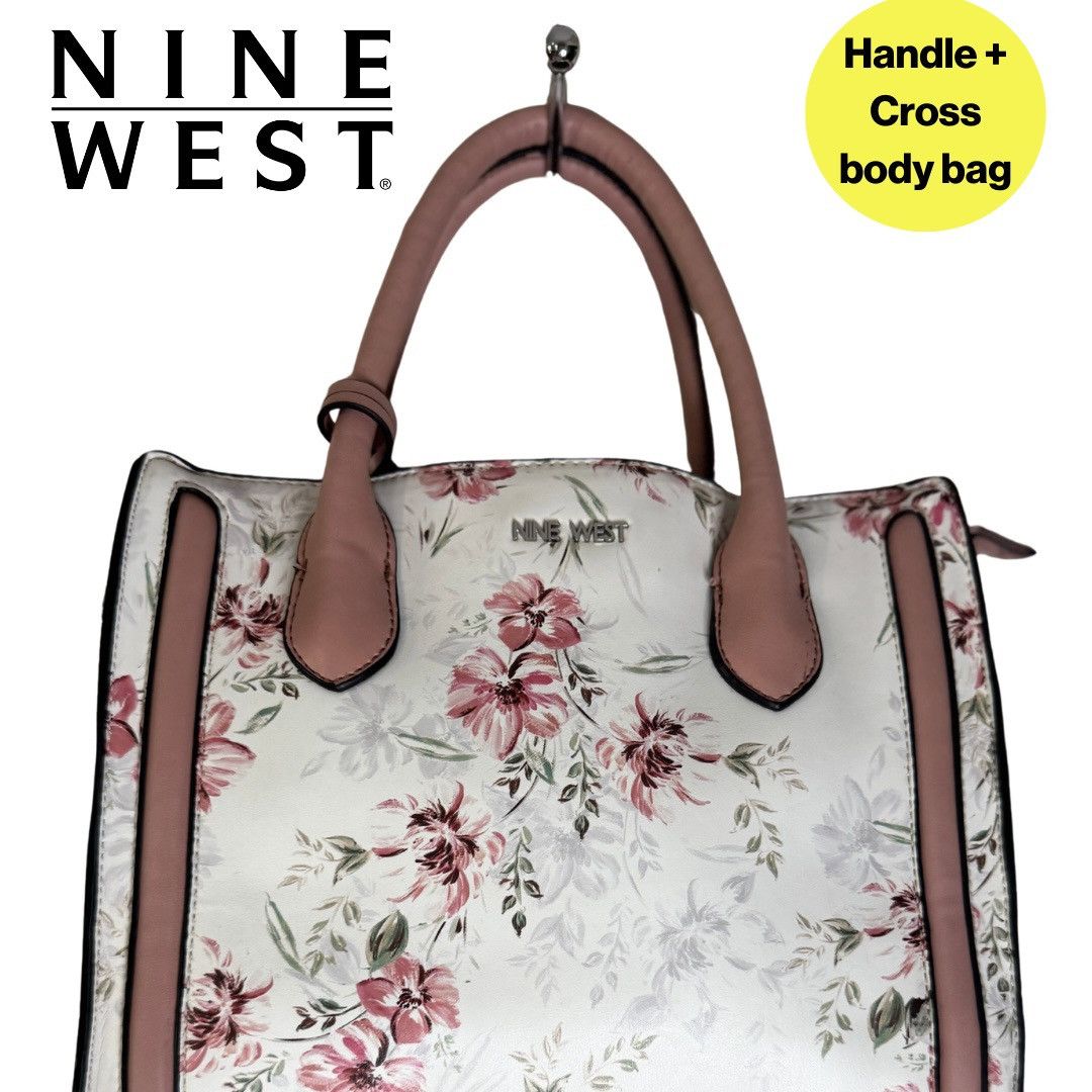 Nine West NINE WEST🌸 Pink & White Floral Crossbody and Handle Bag Size ONE SIZE - 1 Thumbnail