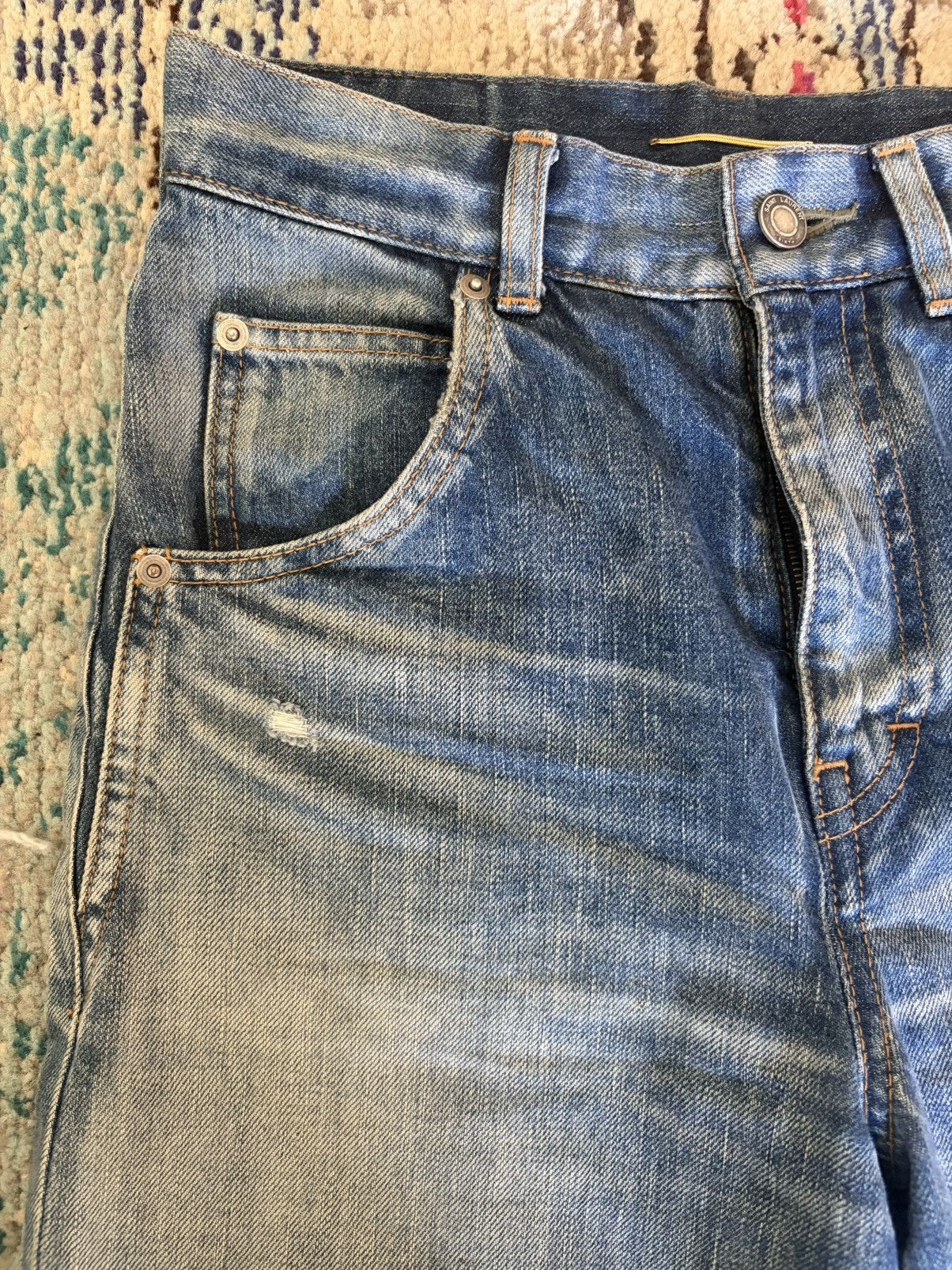 Saint Laurent Paris Selvedge saint Laurent paris denim Size 26" / US 2 / IT 38 - 2 Thumbnail