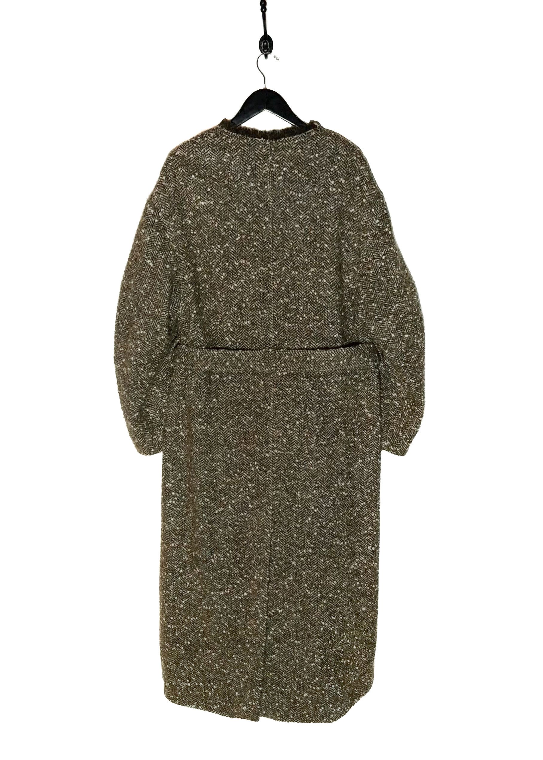 Isabel Marant Etoile Isabel Marant Etoile Green Tweed Jardy Wool Long Coat Size S / US 4 / IT 40 - 3 Thumbnail