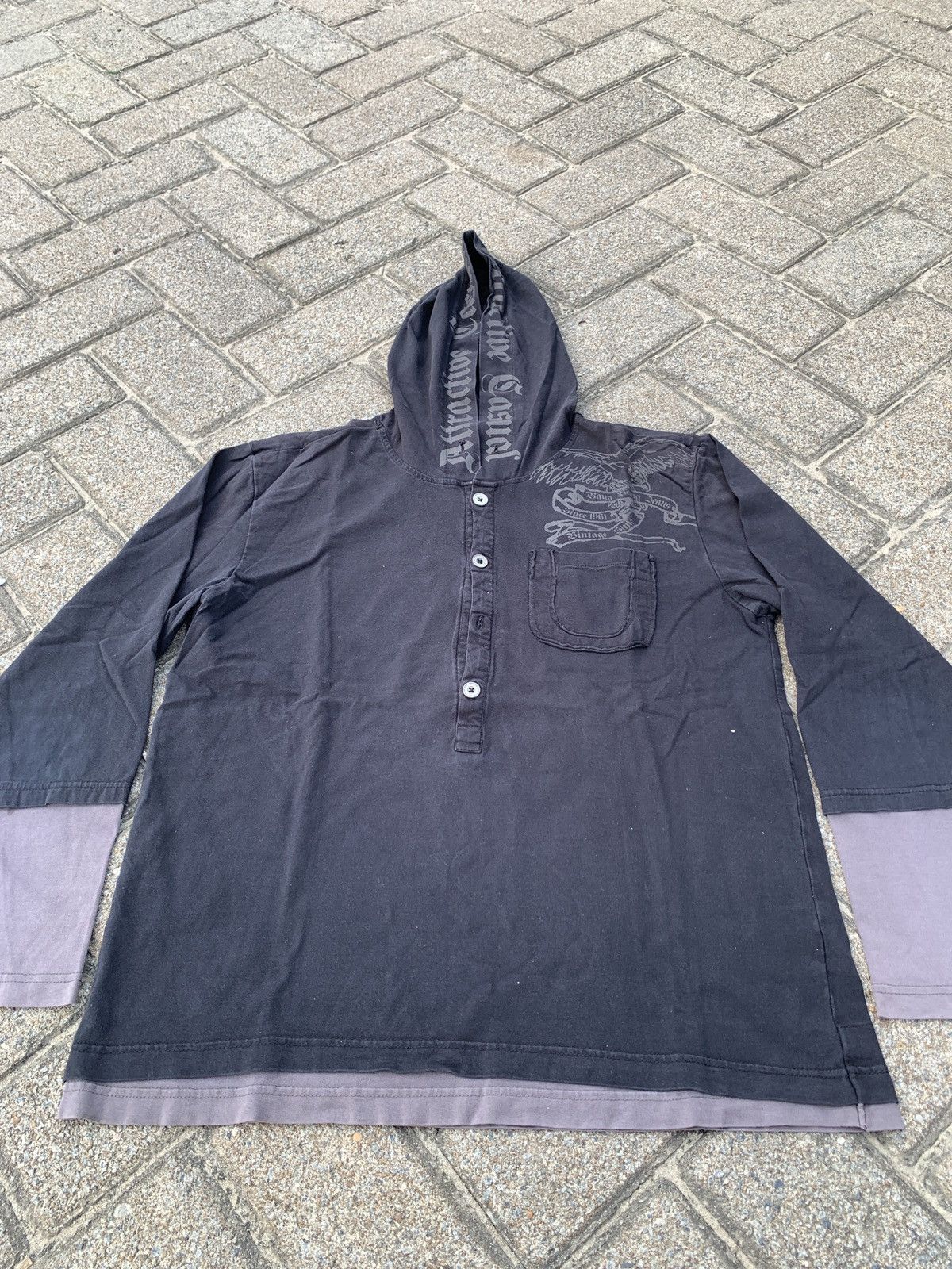 Japanese Brand Y2k Double Layer Bang Bang Ifsix Lgb Stlye Longsleeve Size US L / EU 52-54 / 3 - 4 Thumbnail