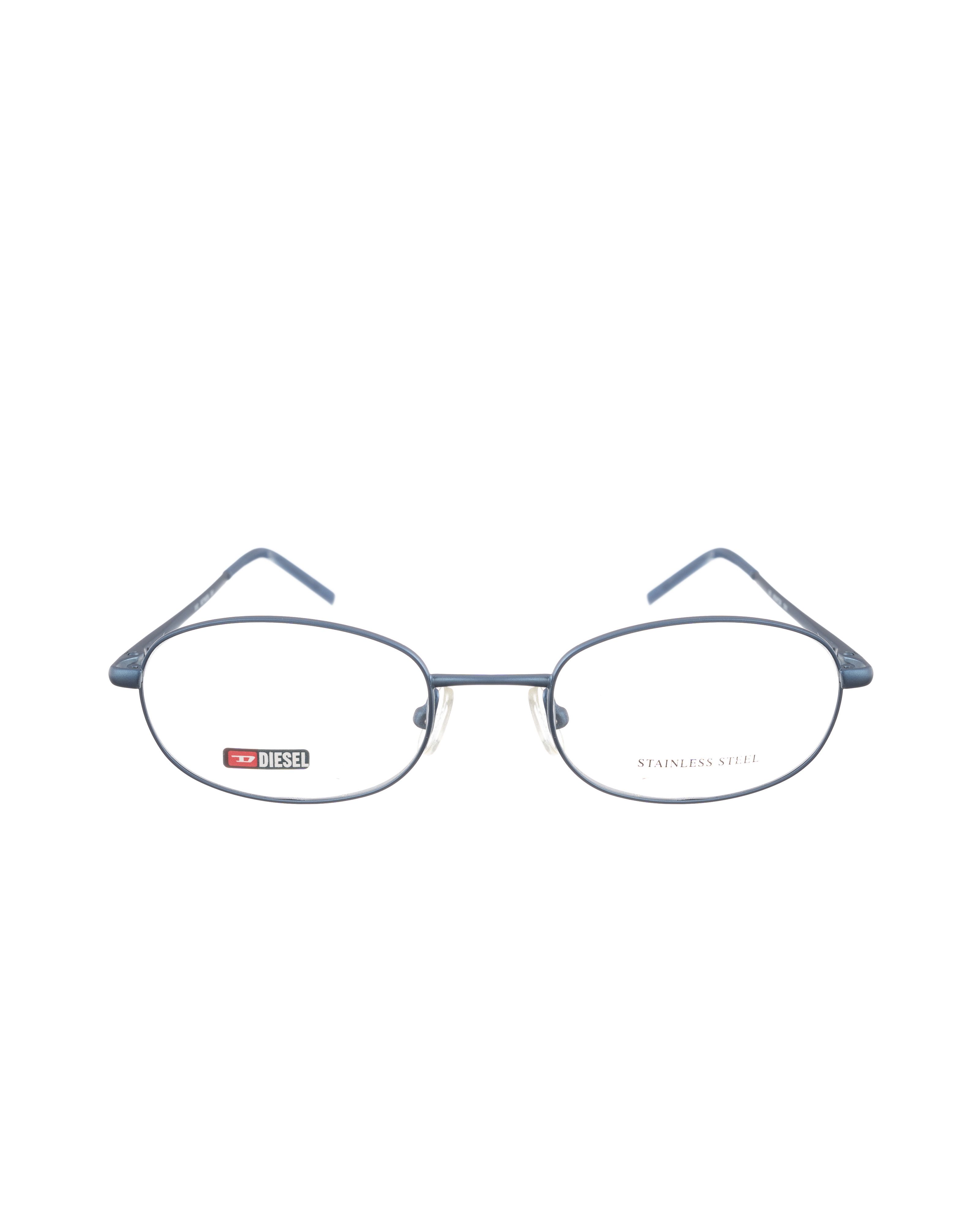 Diesel '00s Classic Blue Matte Metal Oval Glasses