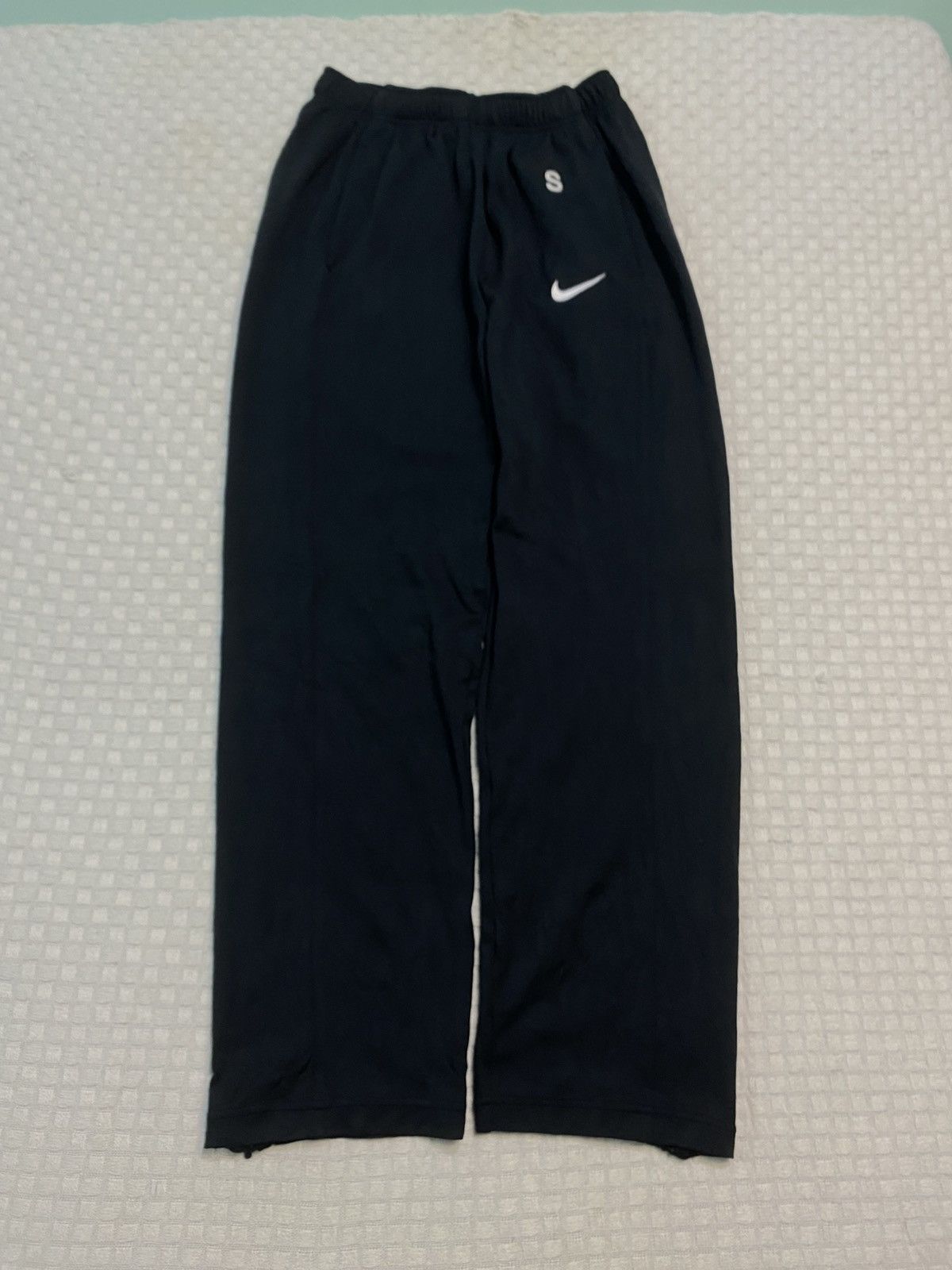 Bodega × Nike 💥 VINTAGE NIKE 90S BAGGY WIDE LEG SWOOSH TRACK PANTS Y2K Size US 36 / EU 52 - 1 Thumbnail