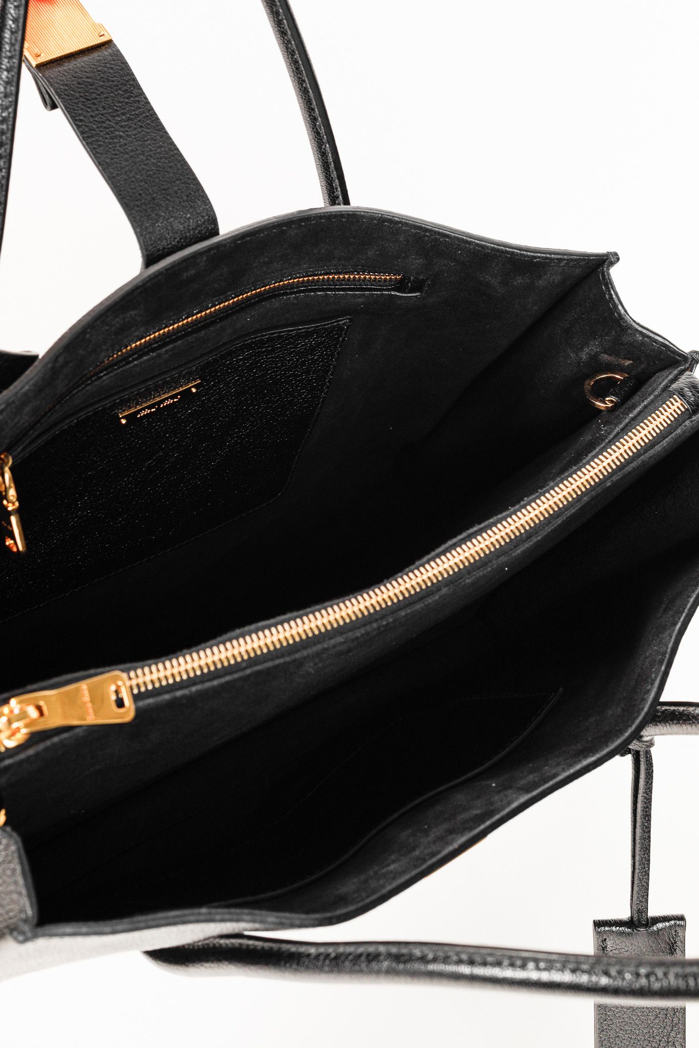 Miu Miu Nero Madras Leather Accordion Tote