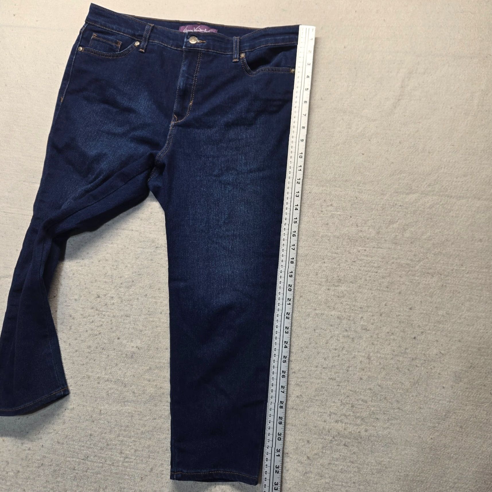Gloria Vanderbilt Gloria Vanderbilt Amanda Dark Wash Blue Jeans Denim Adult Women's Size 14 Size 36" / US 14 / IT 50 - 6 Thumbnail