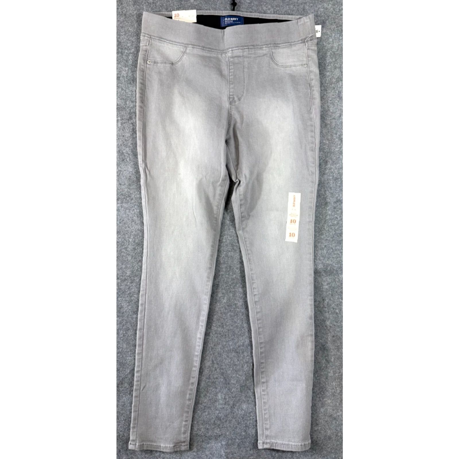 Old Navy VINTAGE Old Navy Jeans Womens 10 Gray Denim Mid Rise Elastic Waist Rockstar Jegging NWT Size 32" / US 10 / IT 46 - 2 Thumbnail