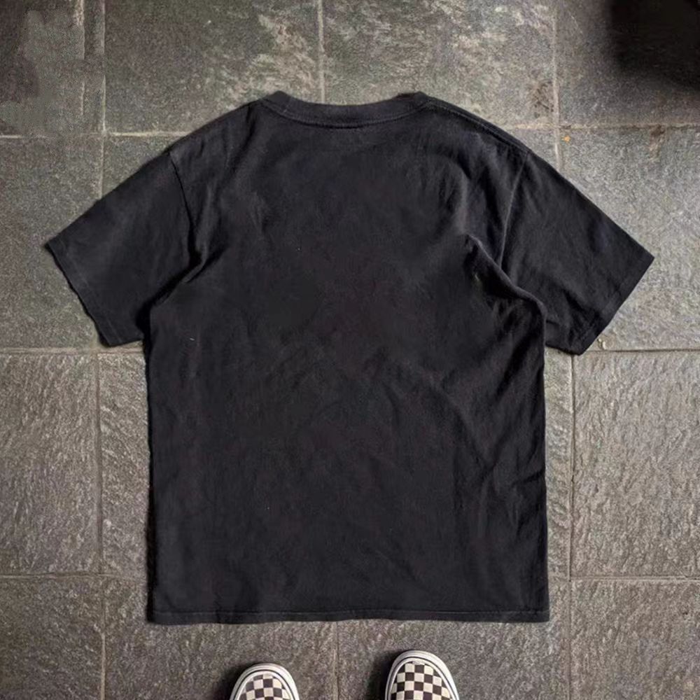 Vintage Black washed vintage hand-printed t-shirt Size US M / EU 48-50 / 2 - 2 Thumbnail