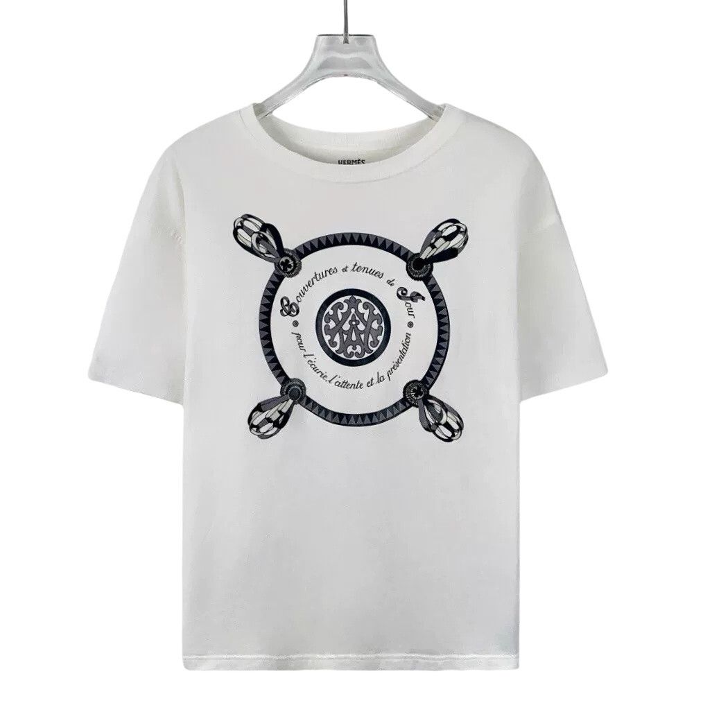 Hermes Hermes Circular Graphic Print Cotton T-Shirt 38 Size S / US 4 / IT 40 - 1 Thumbnail