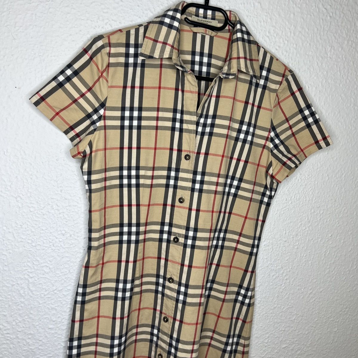 Burberry Burberry London Nova Check Button Up Dress Mini Retro Y2K Size M / US 6-8 / IT 42-44 - 3 Thumbnail