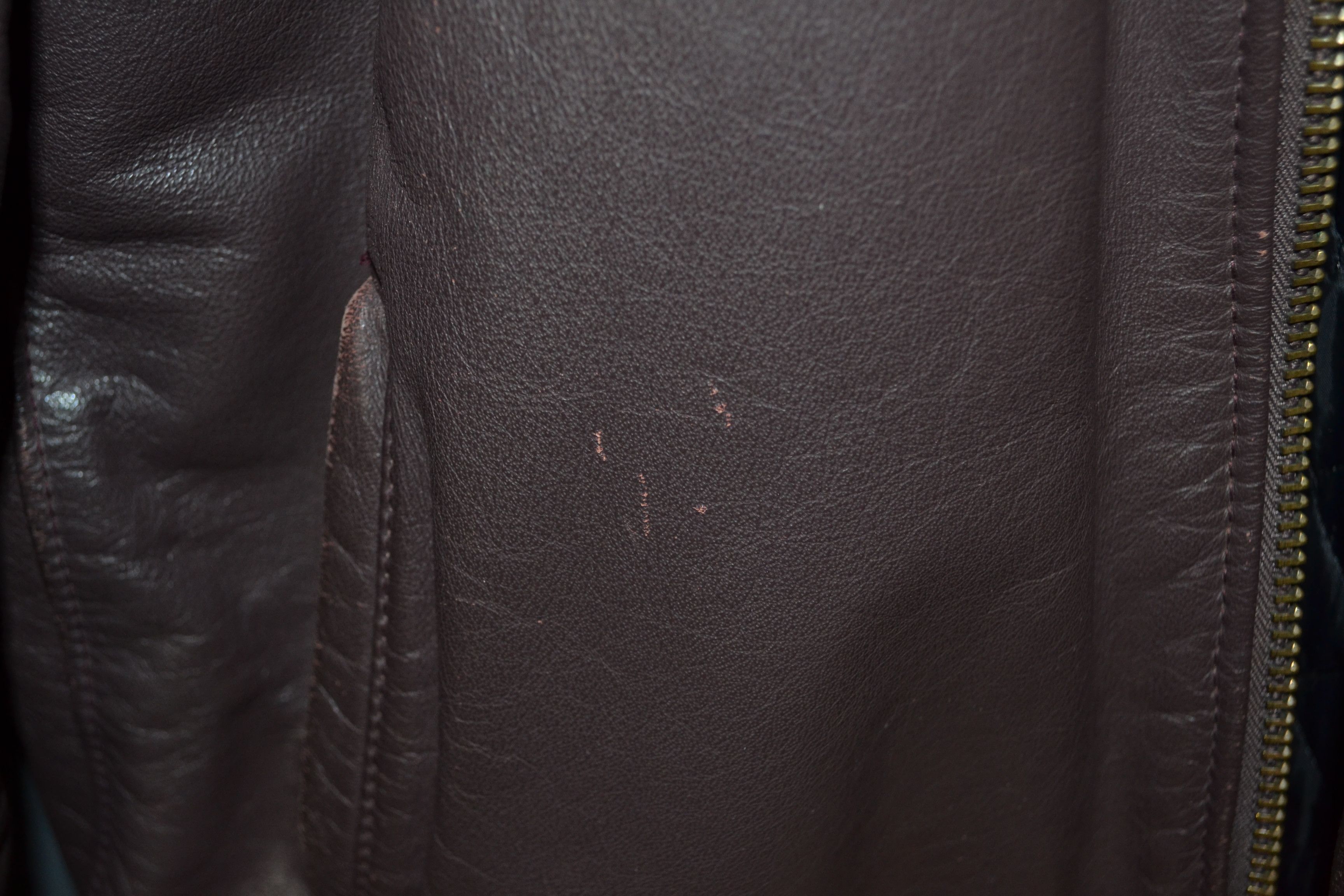Vintage University of Ottawa Burgundy Engineering Leather Jacket 44 Size US L / EU 52-54 / 3 - 11 Thumbnail