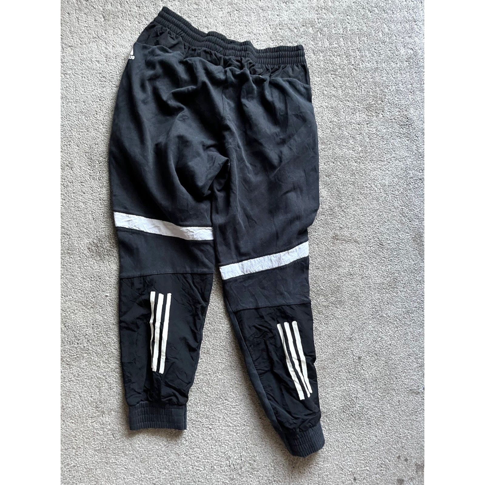 Adidas adidas Joggers Men M Black Reflective Striped Tapered Pants Activewear Casual Sports DZ0399 Size US 31 - 3 Thumbnail