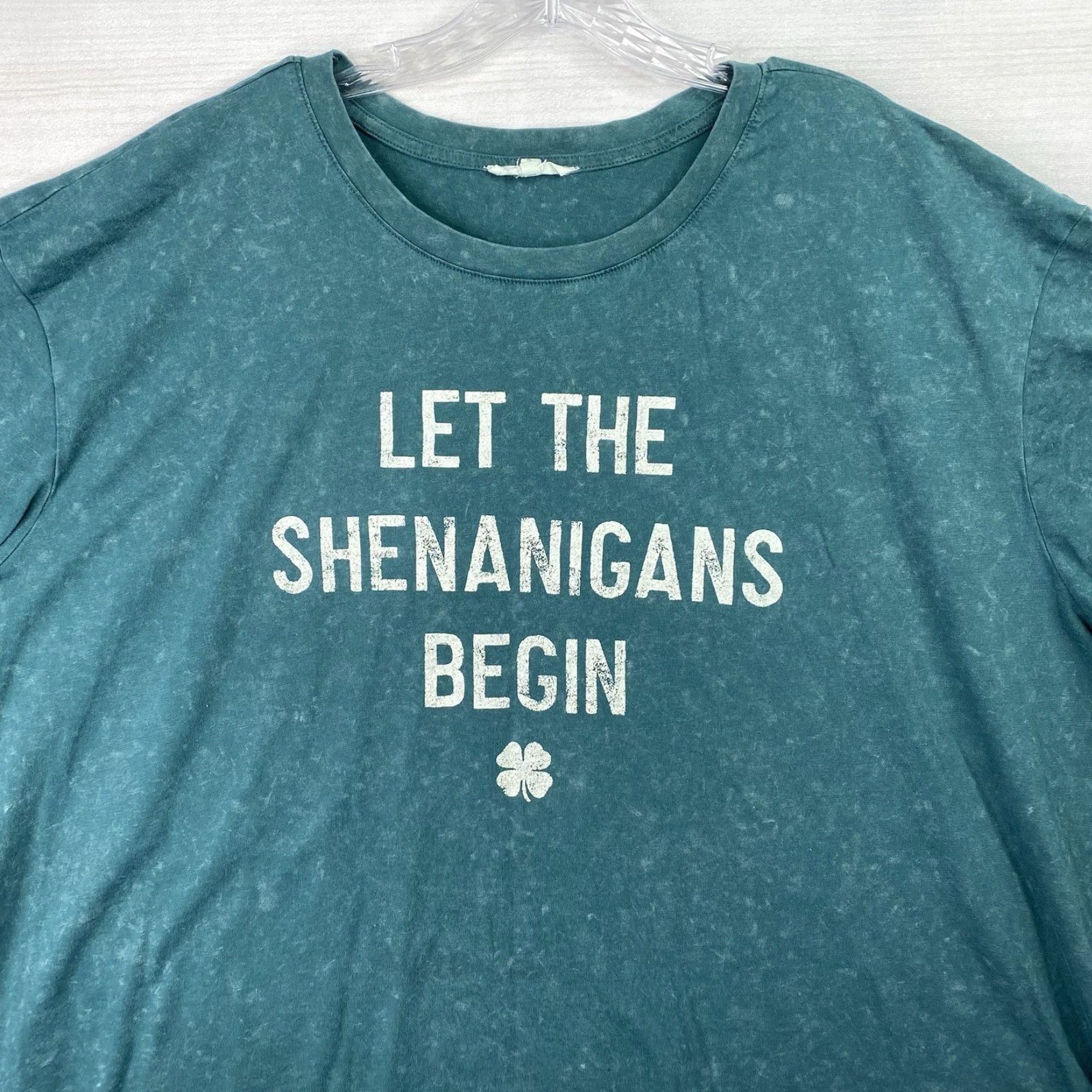 Vintage Maurices Tee Shirt 3X Green Let The Shenanigans Begin Clover T-Shirt Womens Plus Size Green Let The Shenanigans 3X Maurices Size XXL / US 16-18 / IT 52-54 - 2 Thumbnail
