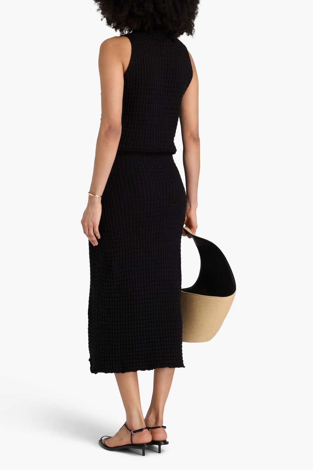 Jil Sander o1y1025 Midi Skirt in Black Size 27" / US 4 / IT 40 - 3 Thumbnail