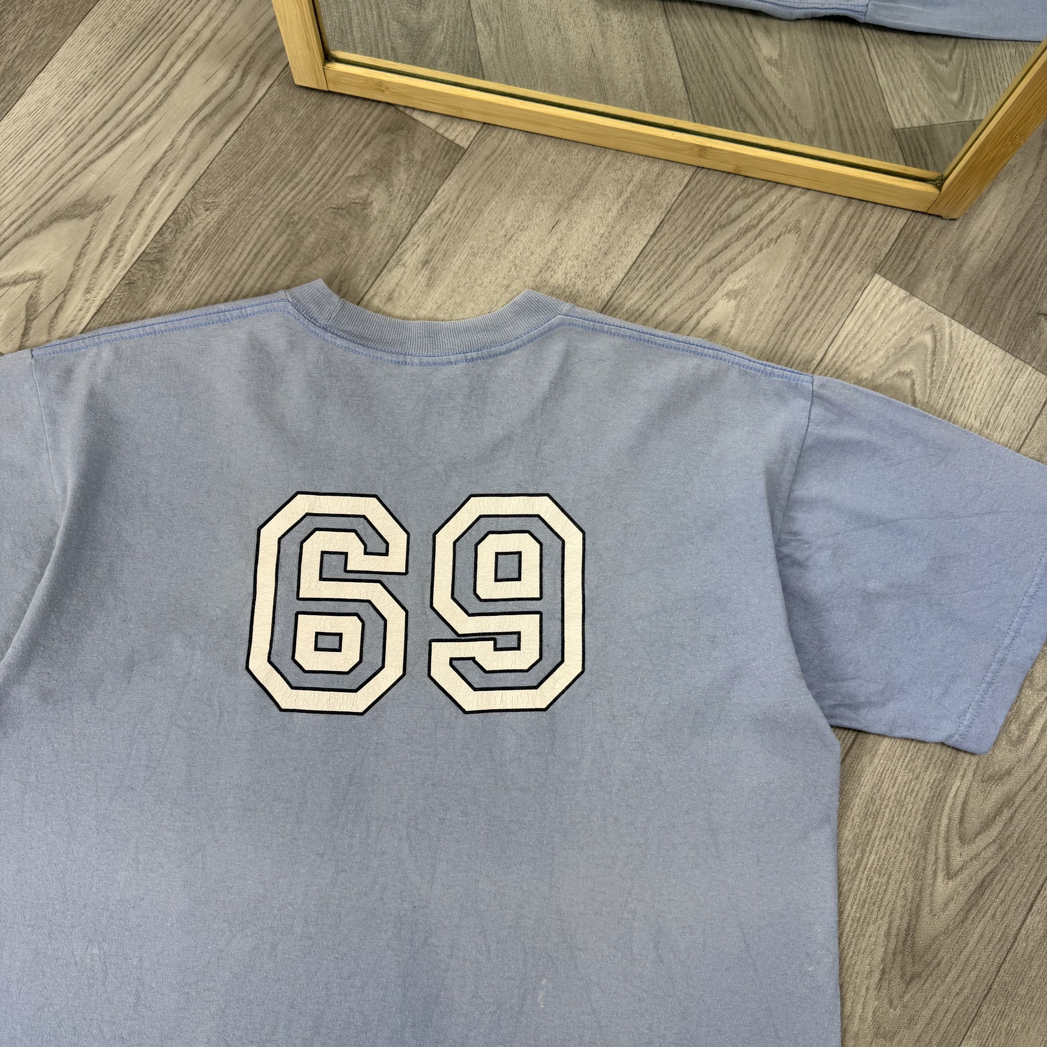 Hook-Ups Vintage Porn Star 69 Rare Graphic Blue Pornstar Tee Shirt Size US L / EU 52-54 / 3 - 4 Thumbnail