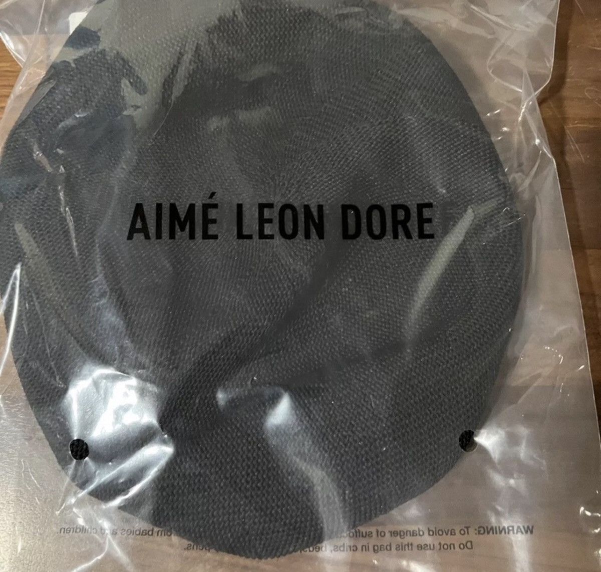 Aime Leon Dore Aime Leon Dore ALD Basketweave Beret Black Cotton Knit Mesh Size ONE SIZE - 4 Thumbnail