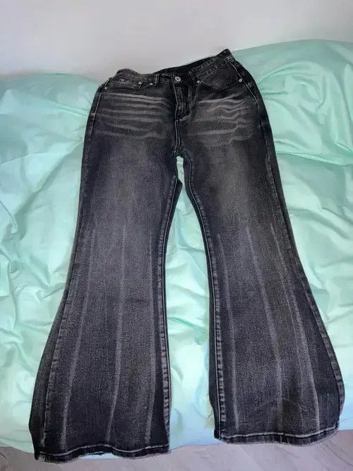 Jean Wide Leg Jeans Loose Straight-leg Flared Size US 33 - 3 Thumbnail