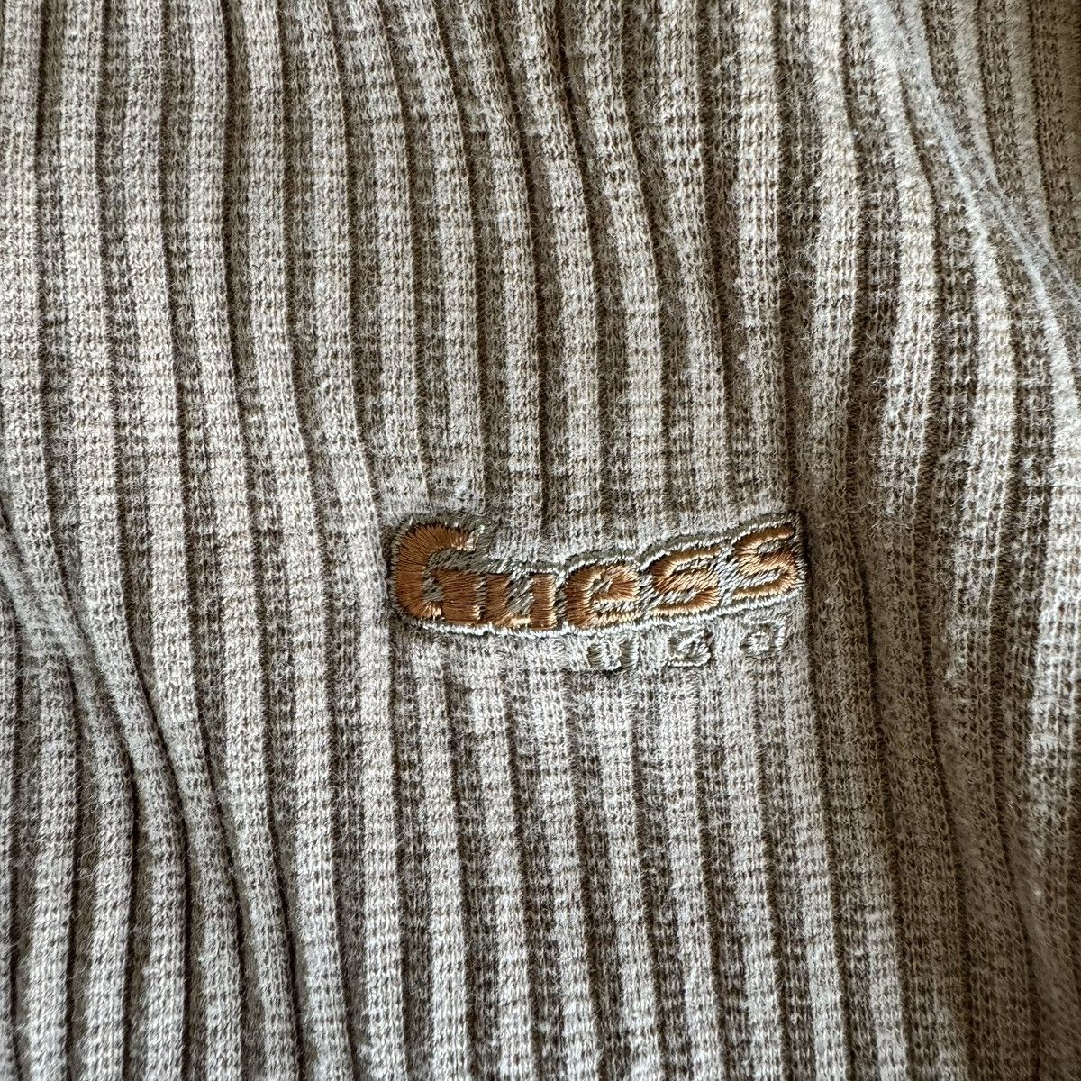 Guess Vintage Guess USA Ribbed Knit Tee Size US L / EU 52-54 / 3 - 2 Thumbnail
