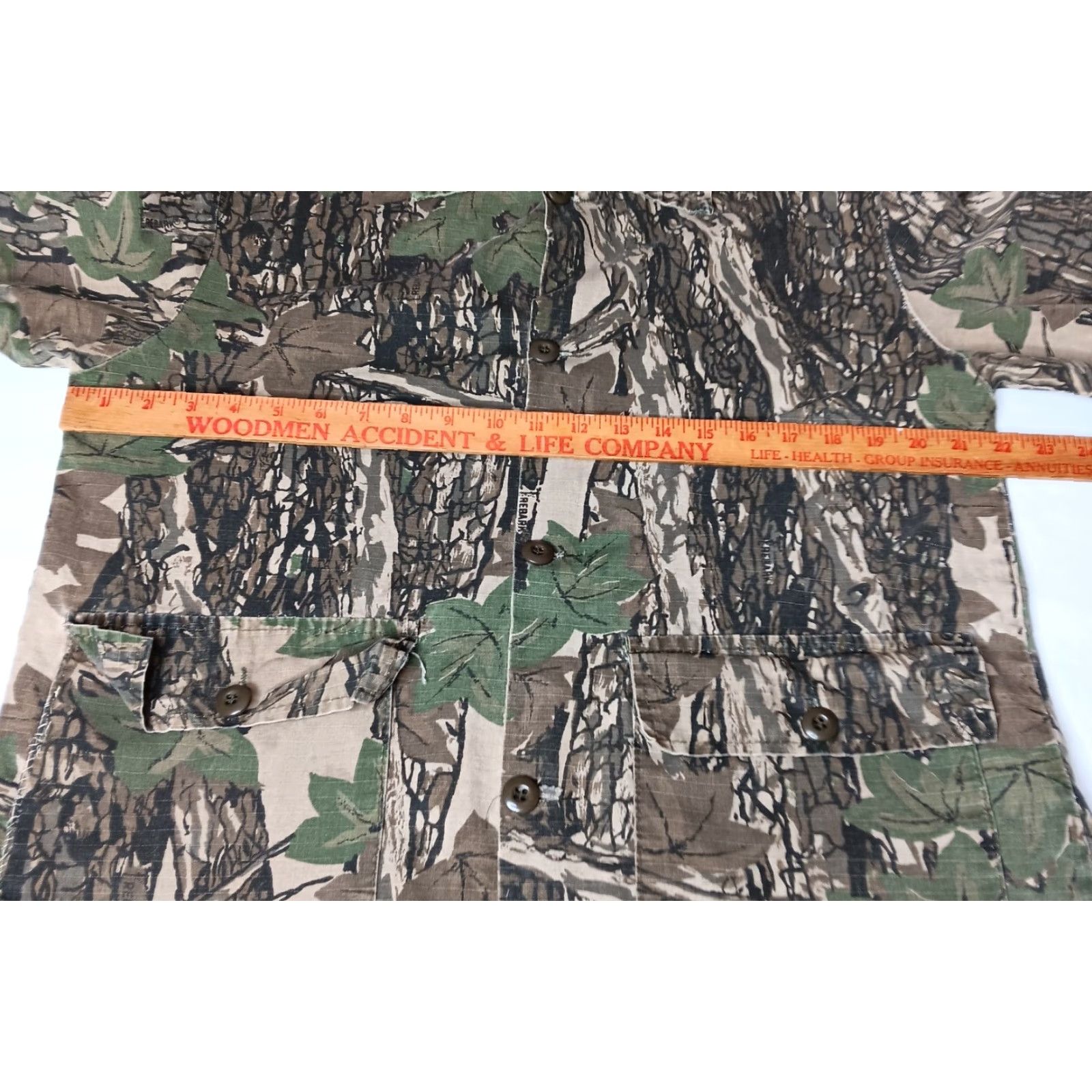 Bark VINTAGE Patriot Industries Jacket M Tree Bark Camo Hunt USA Distressed Hunting Lightweight Softshell Camouflage Men Size M Brown Green Shirt Jacket? Size US M / EU 48-50 / 2 - 6 Thumbnail