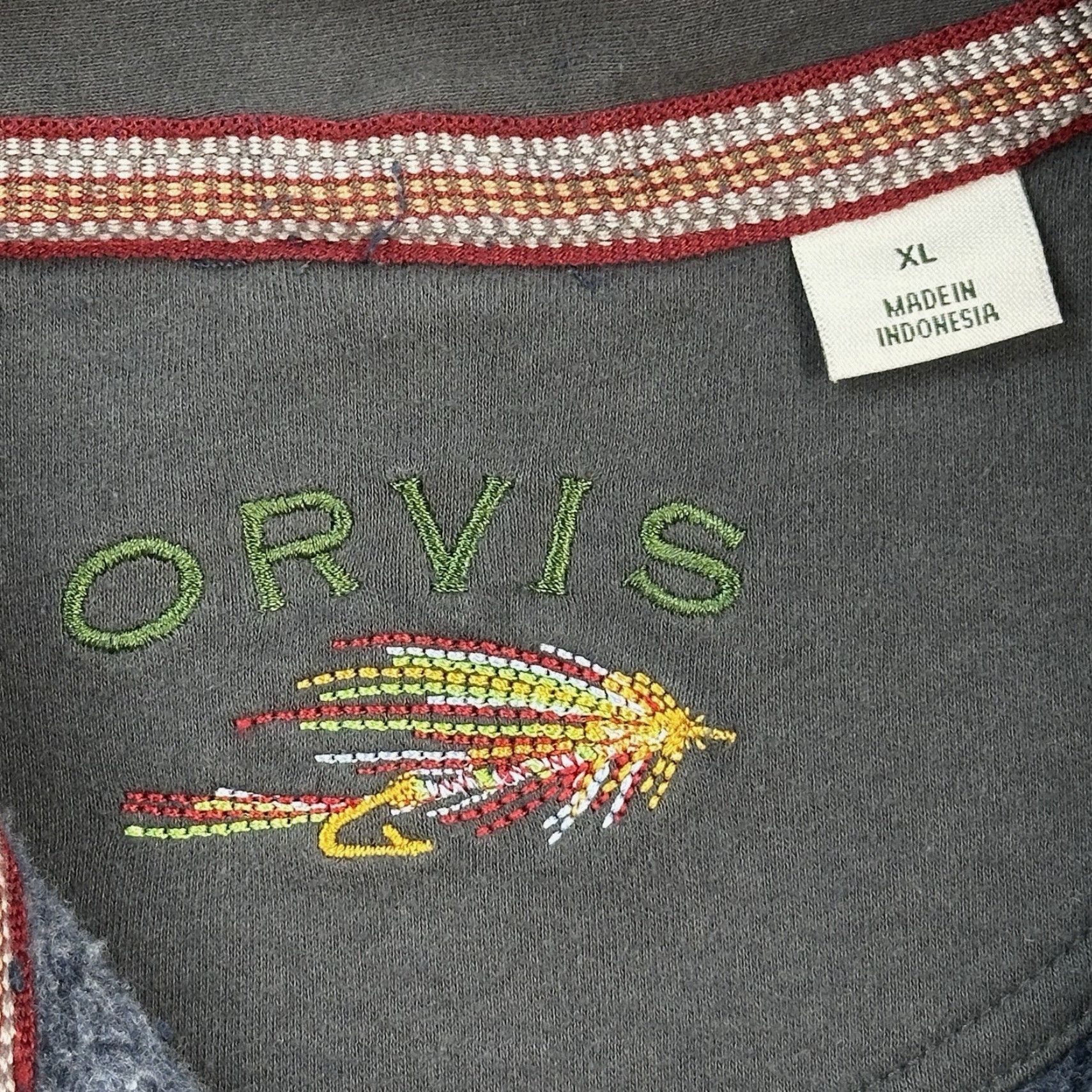 Orvis VINTAGE Orvis Pullover Sweatshirt 1/4 Zip Mens XL Blue Outdoor Casual Logo Embroidered Mock Neck Sportswear Size US XL / EU 56 / 4 - 7 Thumbnail