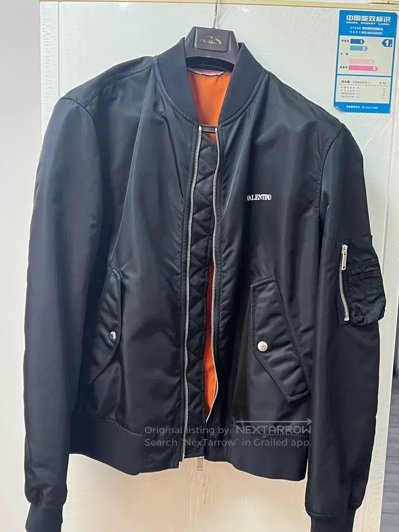 Valentino Valentino Black bomber jacket Size US XL / EU 56 / 4 - 5 Thumbnail