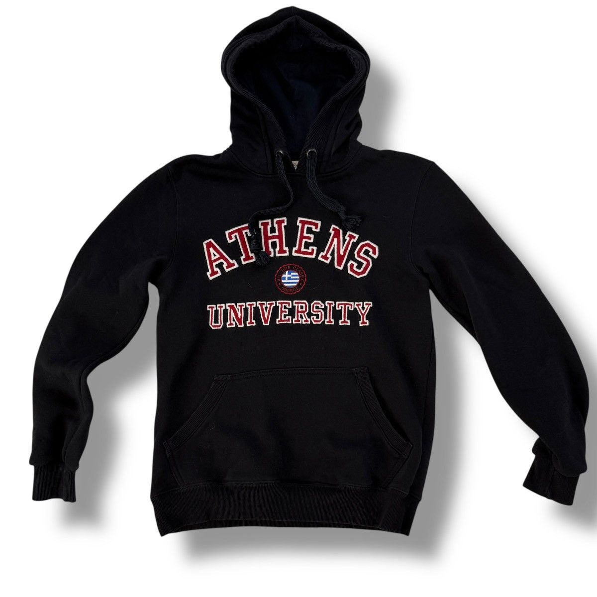Vintage Vintage 90s Athens University Greece Hoodie Sweatshirt Size US XS / EU 42 / 0 - 1 Thumbnail