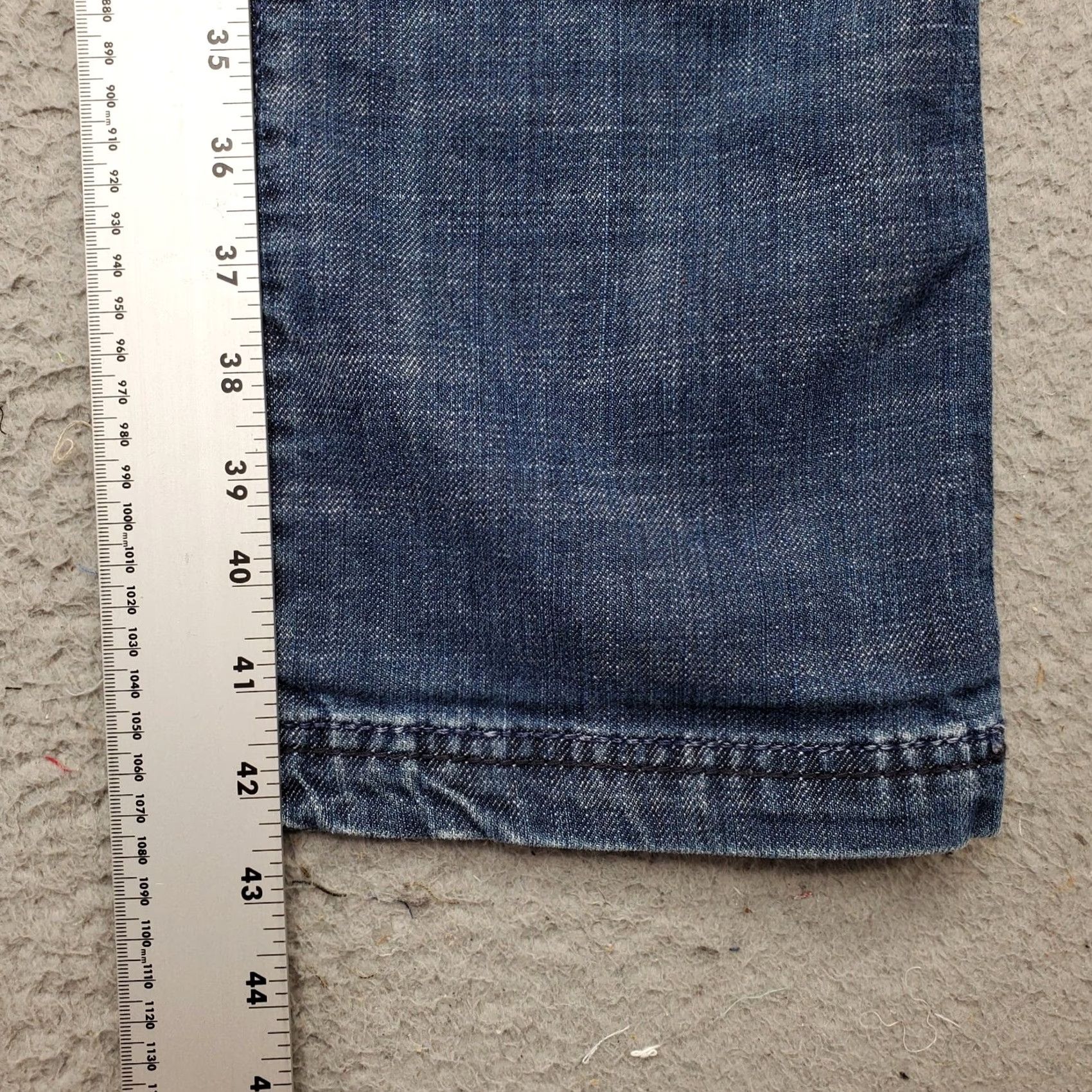 Denime Antic Denim Jeans Womens Size 29 Blue Denim Low Rise Straight Fit Thick Stitch - Womens Jeans 29 Blue Denim Low Rise Straight Antic Denim Jeans Size 29" - 3 Thumbnail