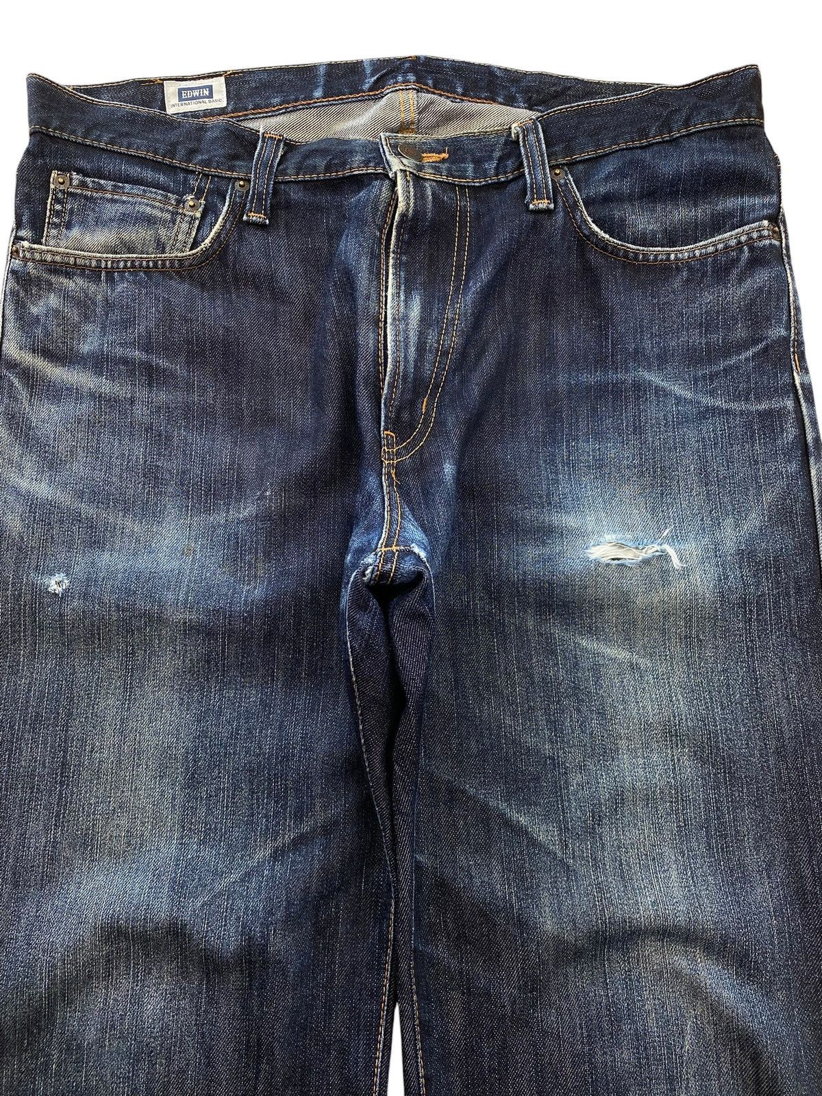 Edwin Edwin Faded Blue Wash Style Straight Leg Jeans Size US 37 - 2 Thumbnail