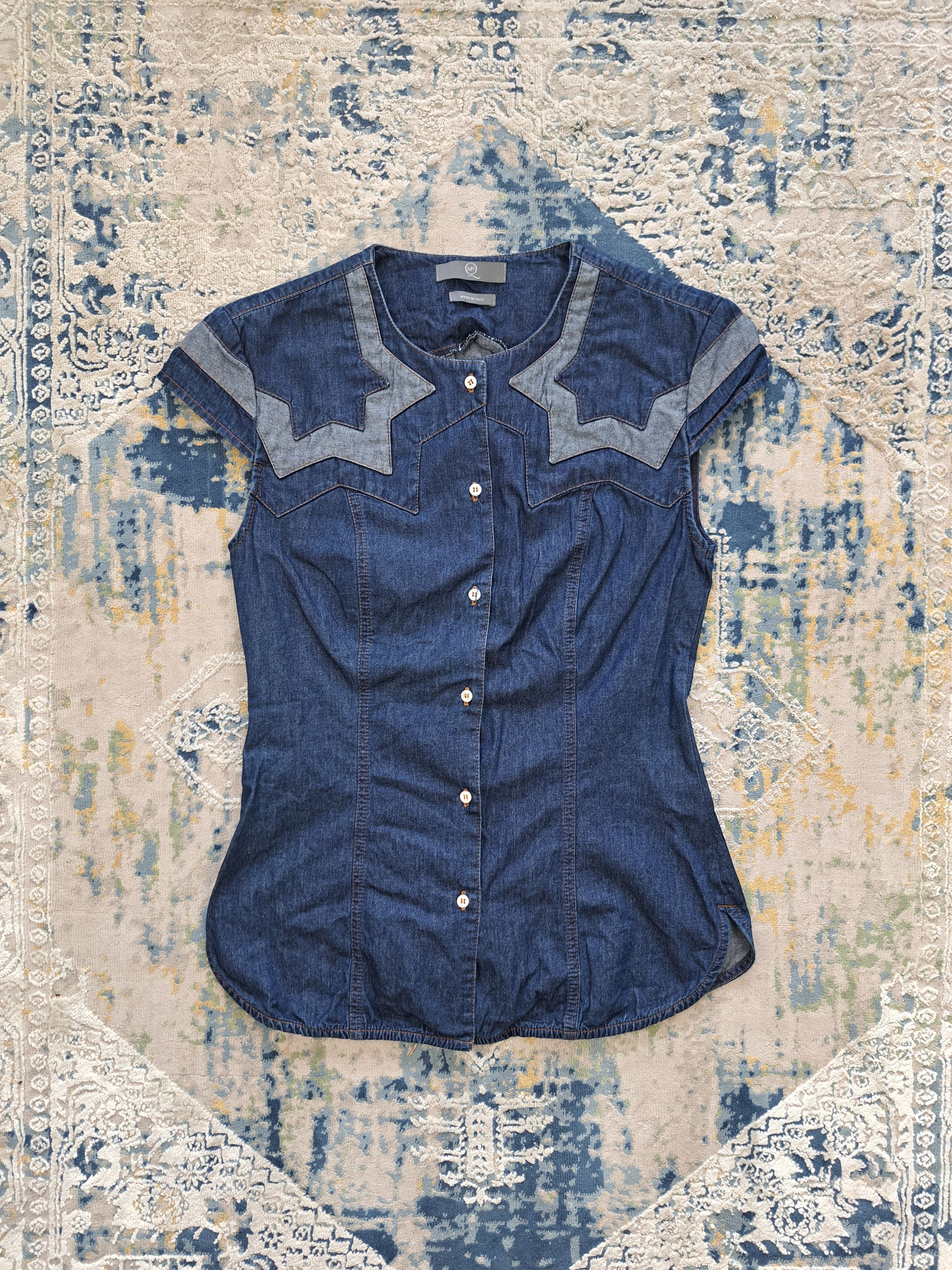 Alexander McQueen Alexander McQueen Denim Button Up Sleeveless Blouse Size M / US 6-8 / IT 42-44 - 1 Thumbnail