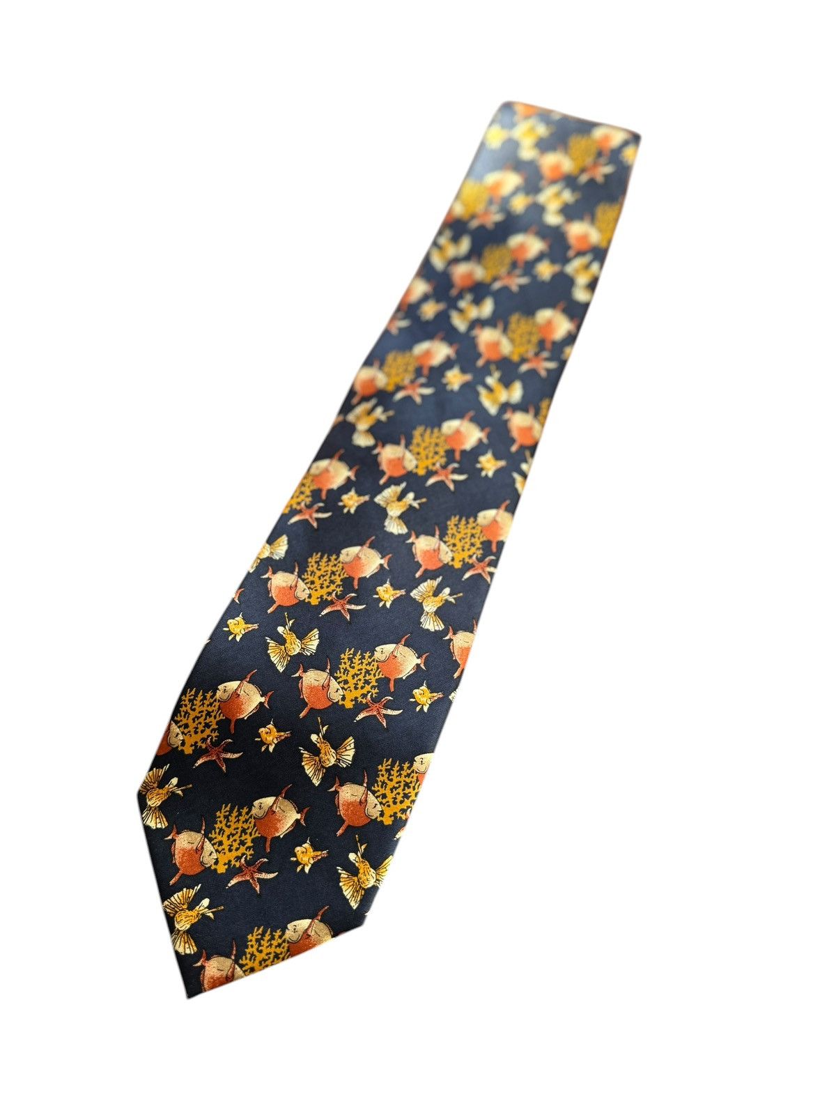 Other Laurant Benon Paris Vintage Navy Silk Marine Motif Tie Size ONE SIZE - 1 Thumbnail