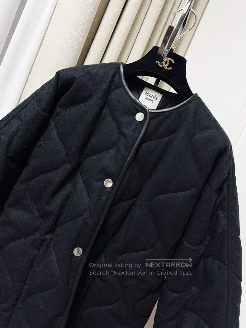 Hermes Hermes Black Diamond Quilted Single-breasted Loose Fit Bel Size XS / US 0-2 / IT 36-38 - 4 Thumbnail